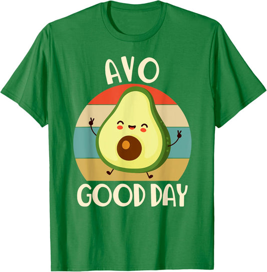 Avocado Shirt Kids Toddler Boys Cute Avo Good Day Funny T-Shirt