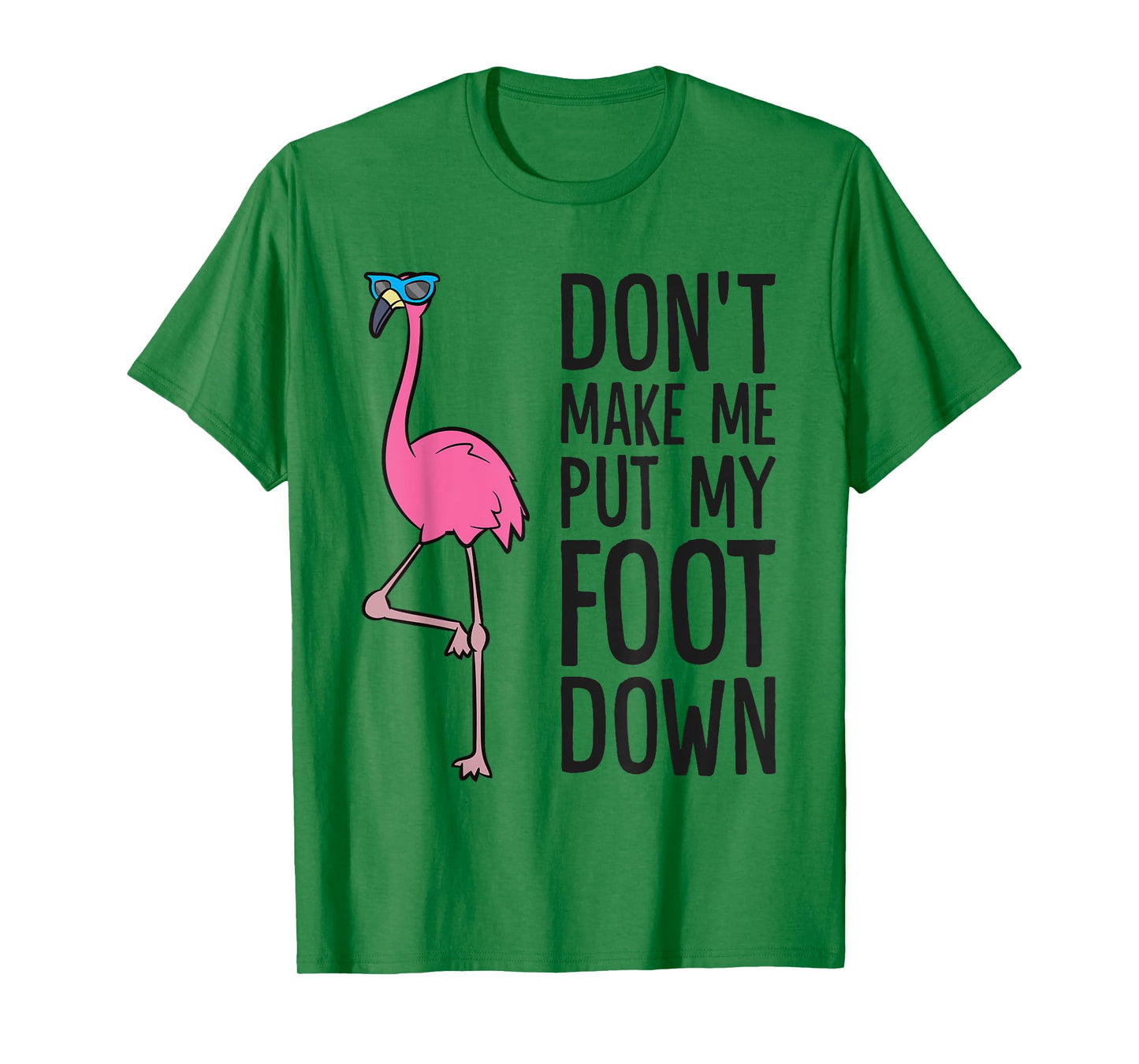 Cool Flamingo Don't Make Me Put My Foot Down T-Shirt