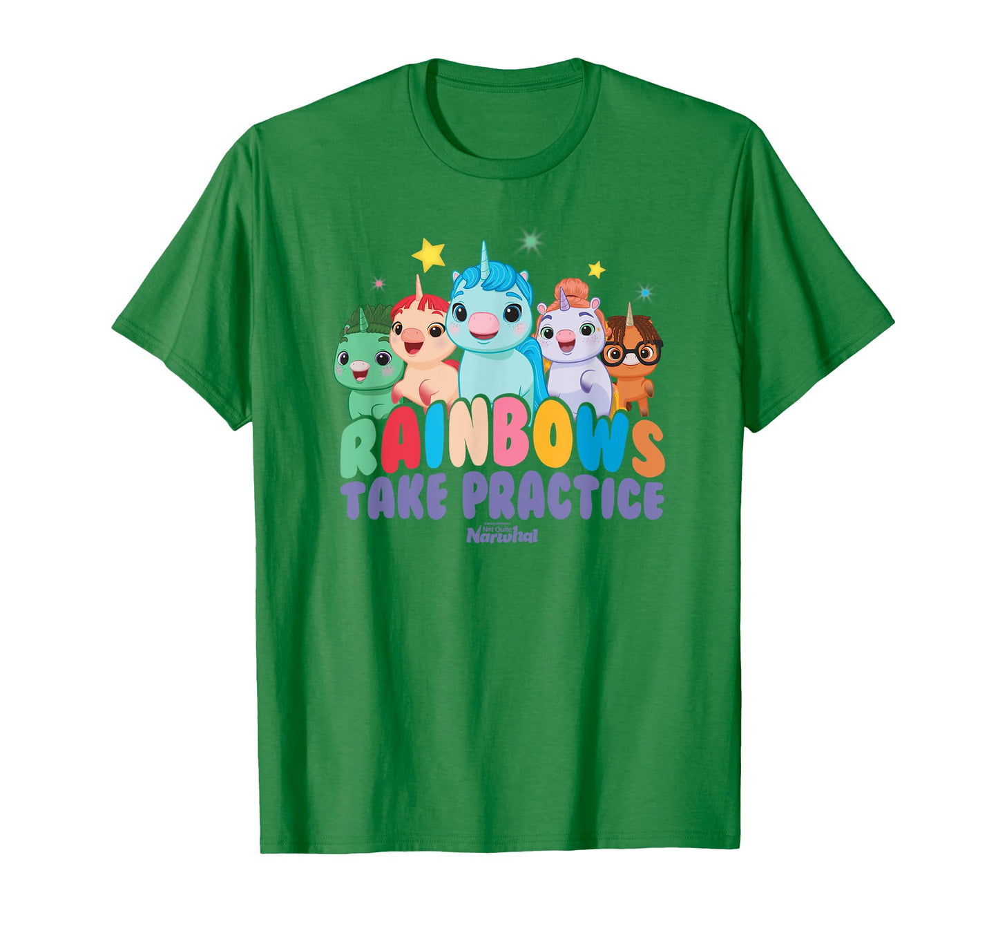 DreamWorks Not Quite Narwhal Rainbows Take Practice T-Shirt