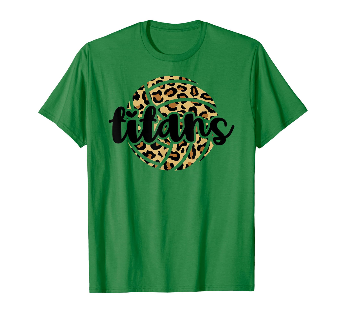 Titans Volleyball Team Leopard Mascot School Spirit Game T-Shirt