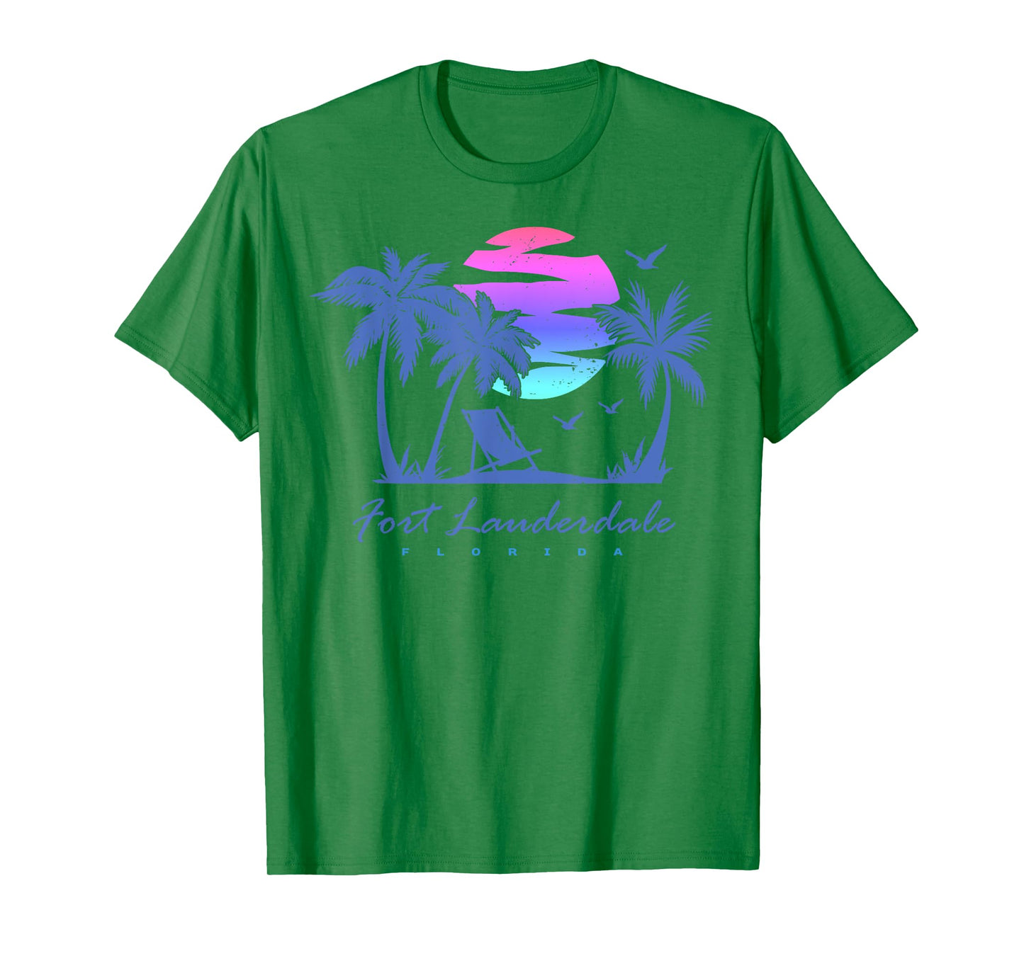 FORT LAUDERDALE FLORIDA Beach Vacation Retro Vintage Sunset Men Women Girls Kids T-Shirt