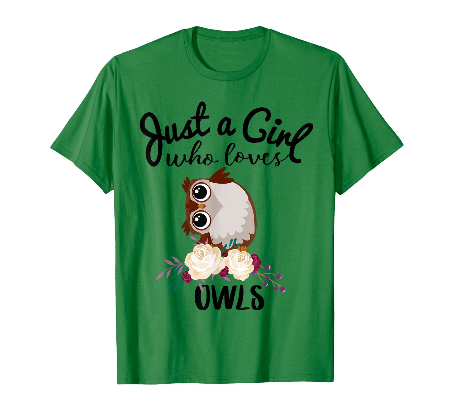 Just A Girl Who Loves Owls Shirt Bird Lover Owner Gift T-Shirt