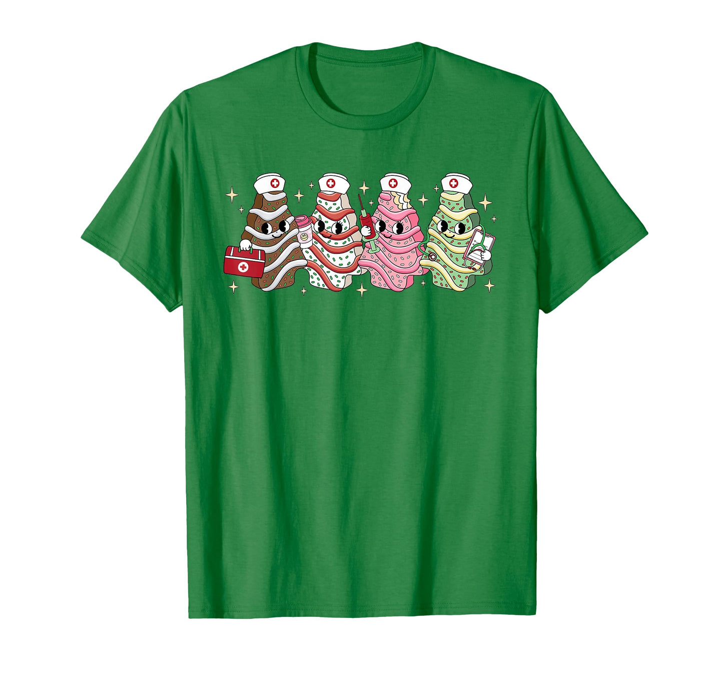 Christmas Nurse Tree Cake Emergency Christmas RN ER ICU T-Shirt