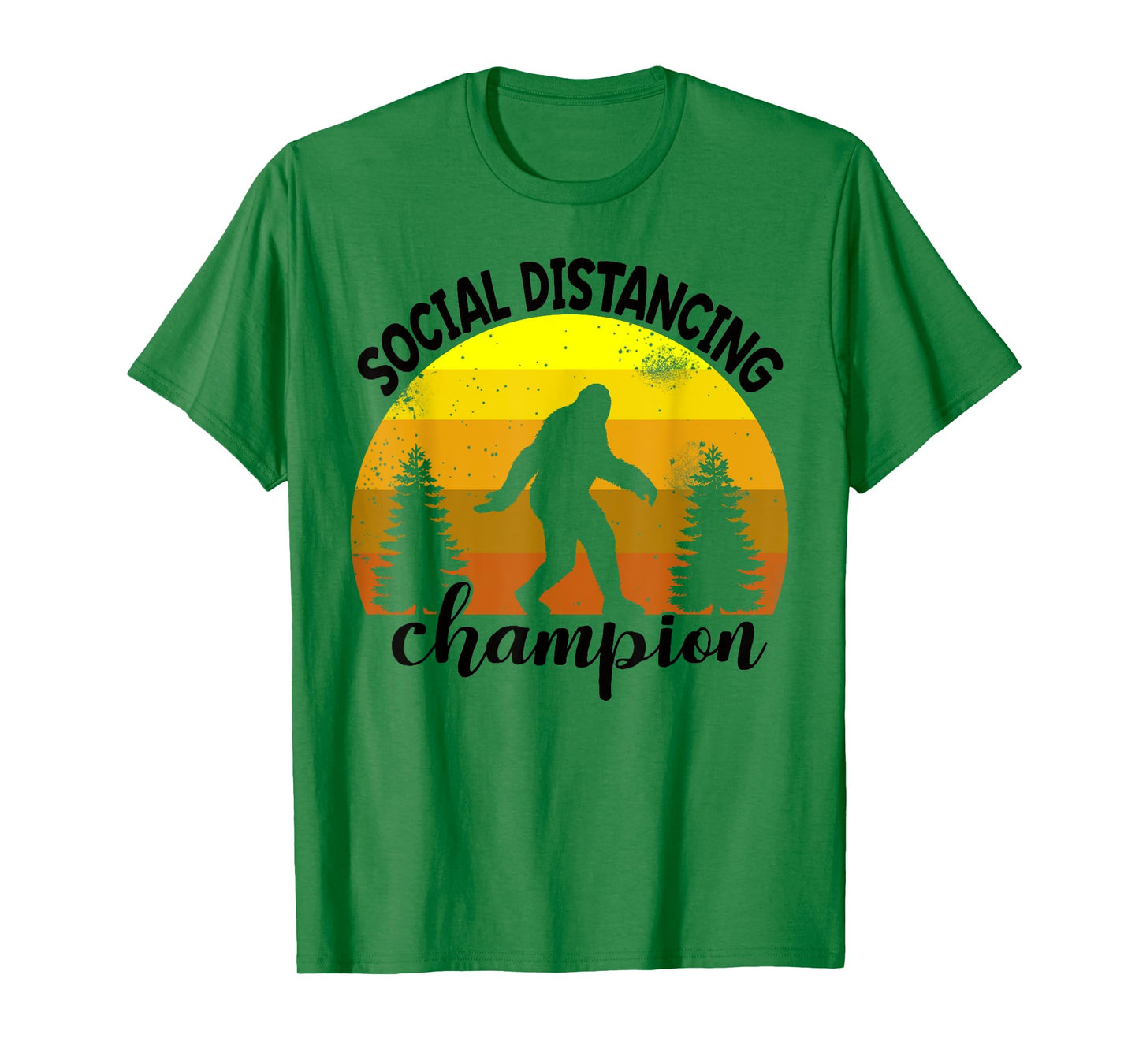 BigFoot Sasquatch Social Distance Shirt Vintage Camping Gift T-Shirt