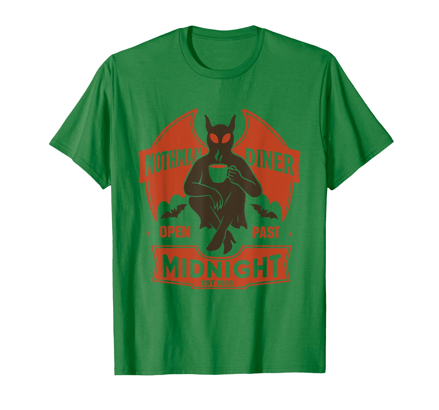 Novelty Mothman Diner Cryptid Cryptozoology Funny Mothman T-Shirt