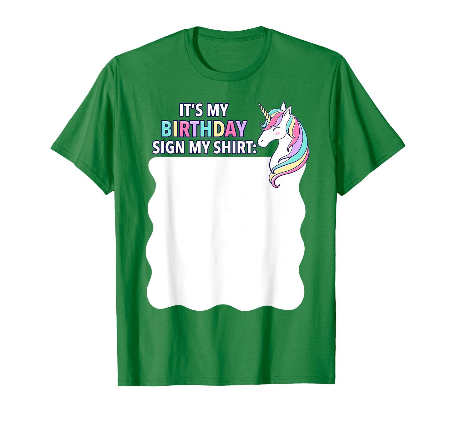 It's My Birthday Sign My Shirt Pink Unicorn Girl Toddler T-Shirt