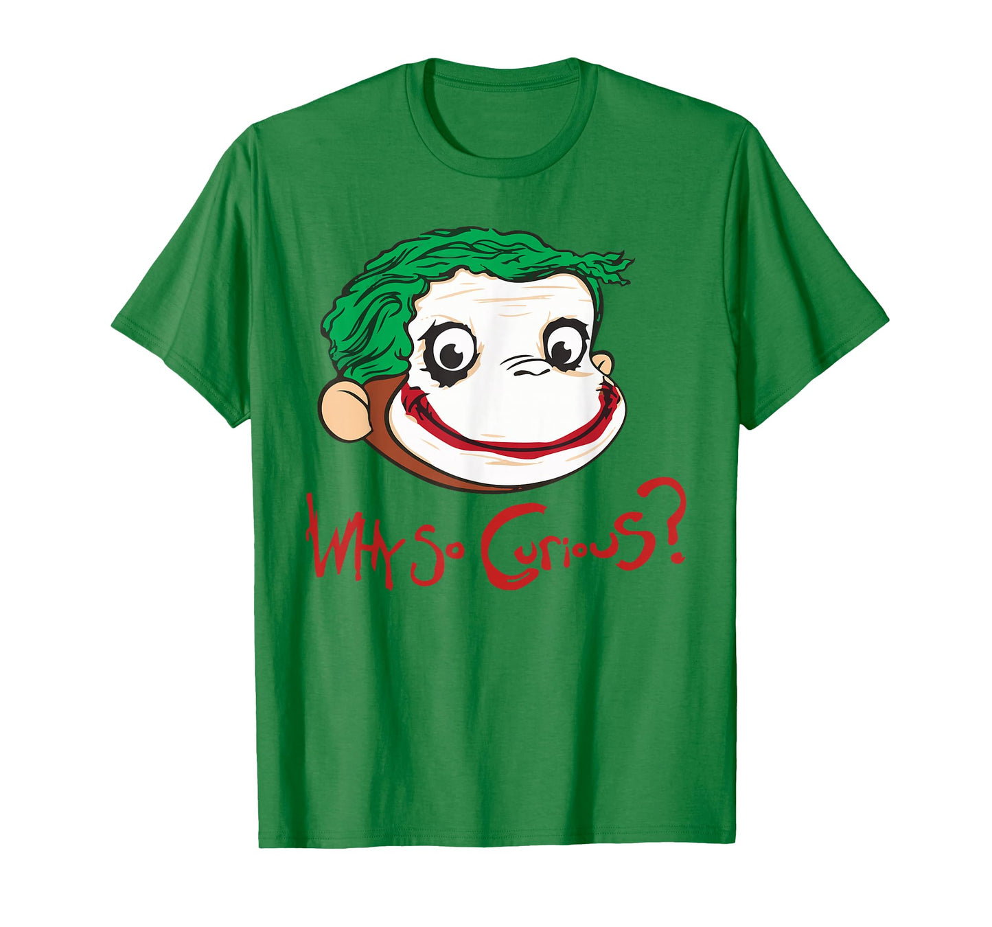 Funny Monkey Face Why So Curious for men women kids T-Shirt
