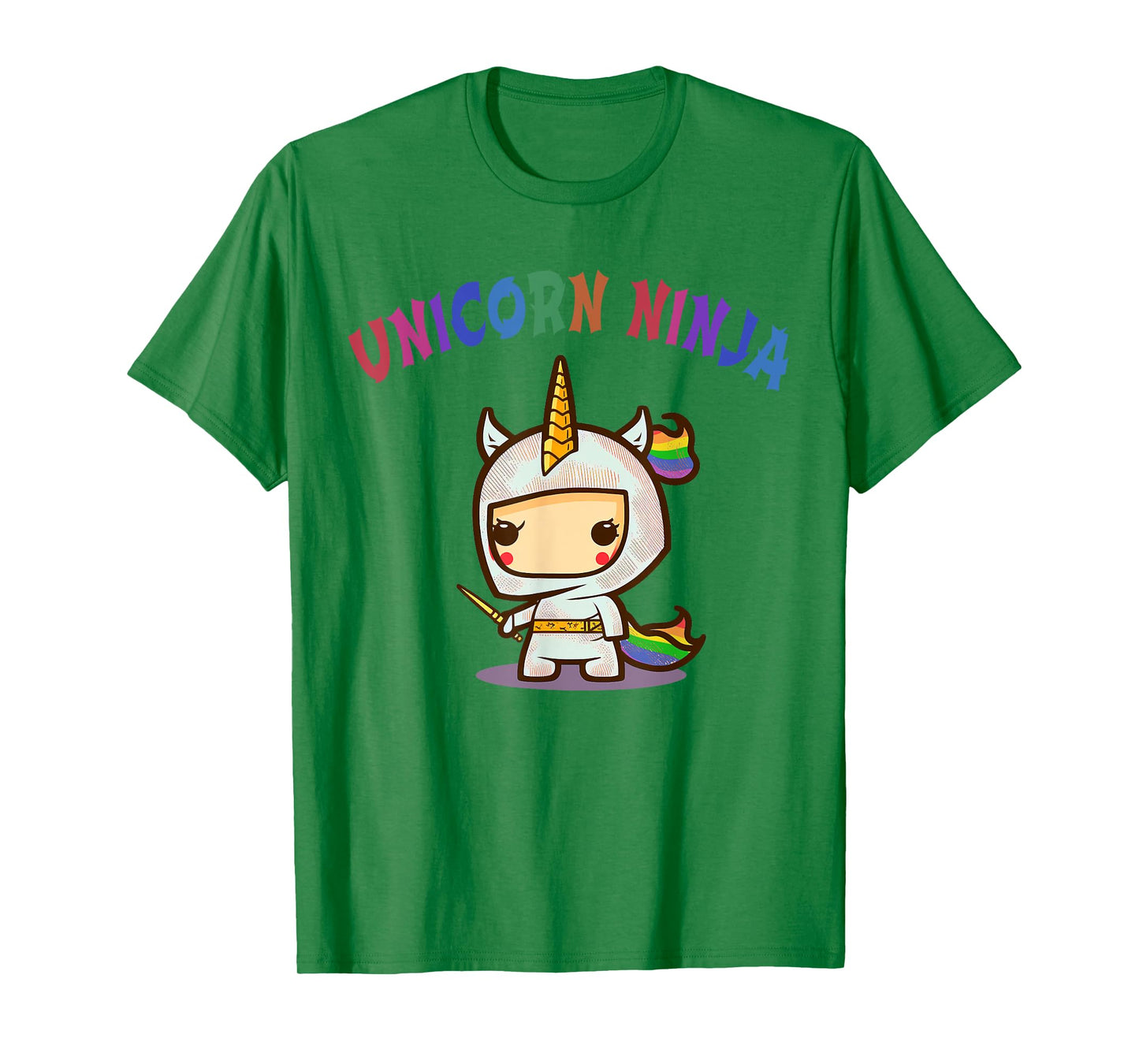 Funny UNICORN NINJA Birthday Girl Team Princess Pre-K Pink T-Shirt