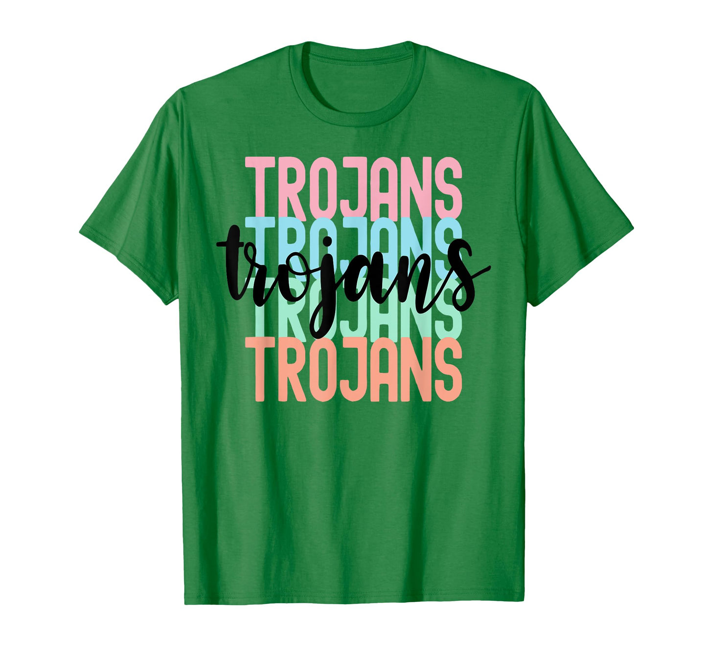 Trojans Team Mascot School Spirit Game Night T-Shirt