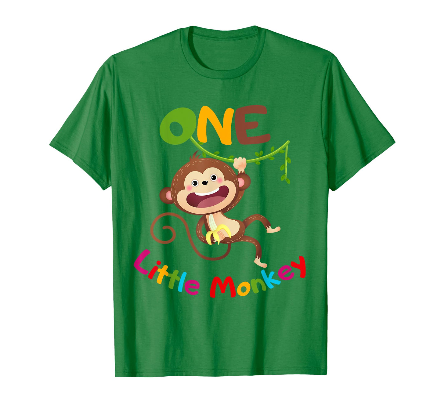 ONE Little Monkey Jungle Monkey Theme 1st Birthday Party T-Shirt