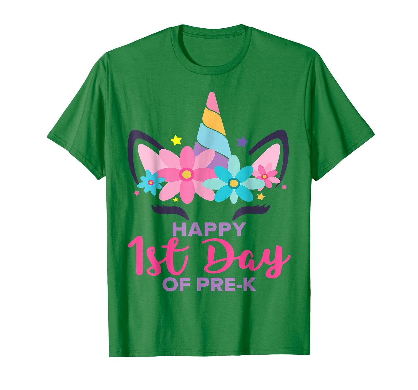 Pre K Unicorn Girl Happy 1st Day Of Pre-K Back To School T-Shirt