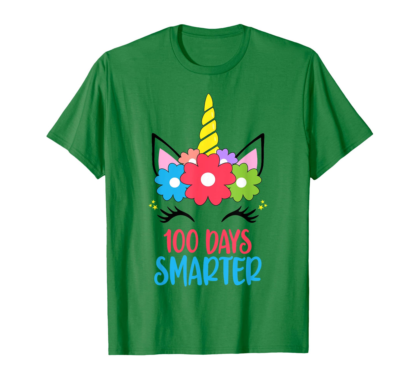 100 Days Smarter 100th Day Of School Unicorn Girls Women T-Shirt