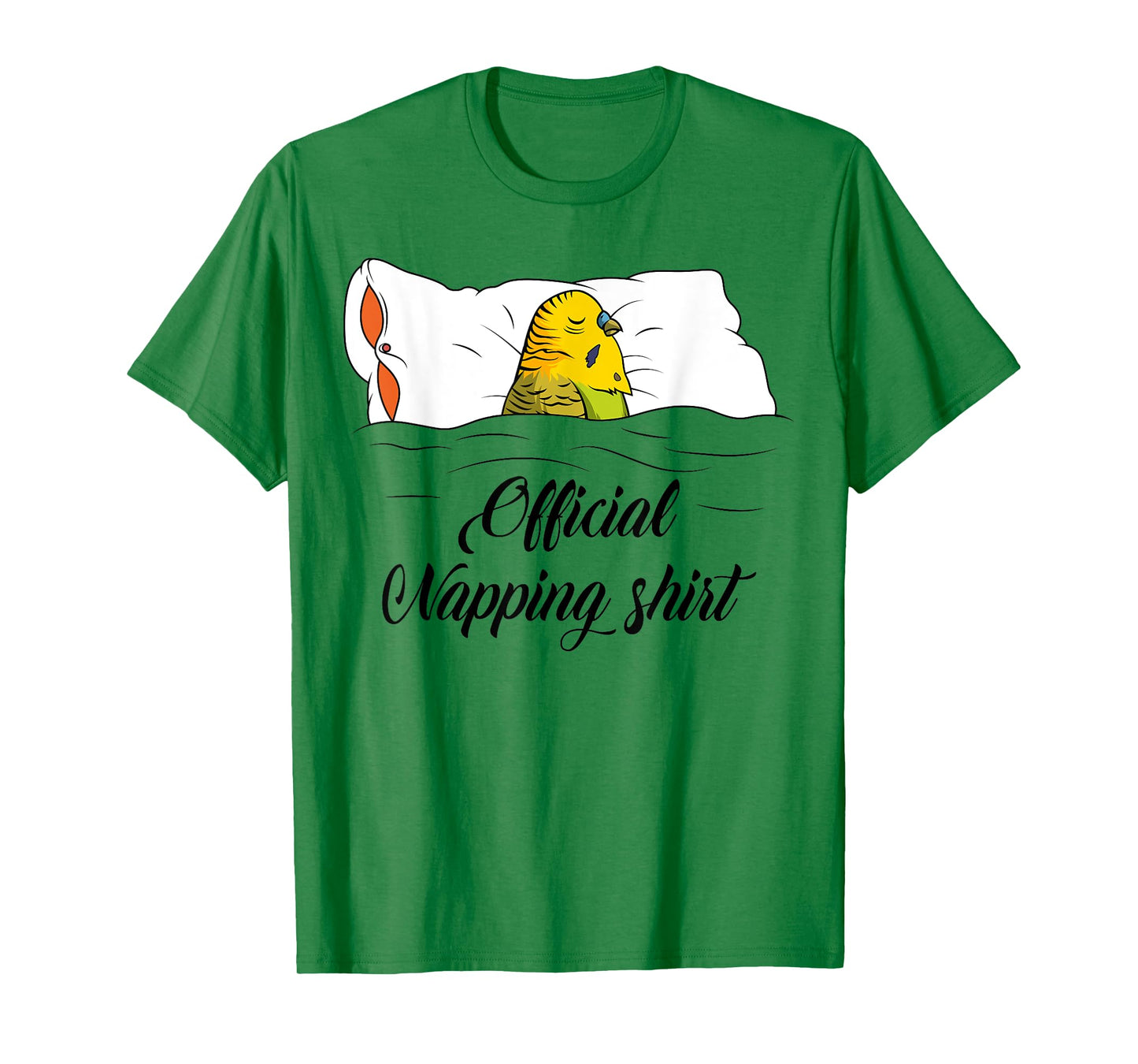 Sleeping Budgie Pyjamas Budgerigar Lover Official Napping T-Shirt
