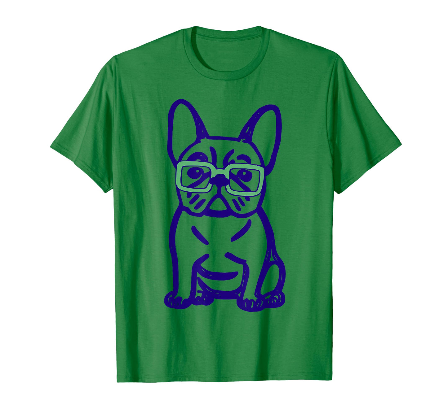 Cute French Bulldog Graphic with Glasses Pop Art Frenchie T-Shirt
