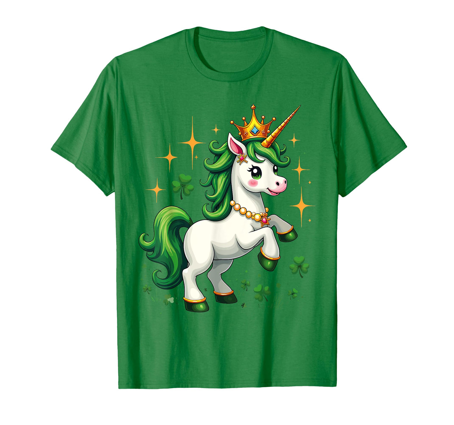 Lepricorn Unicorn St Patricks Day Shamrock Kids Girls Lucky T-Shirt