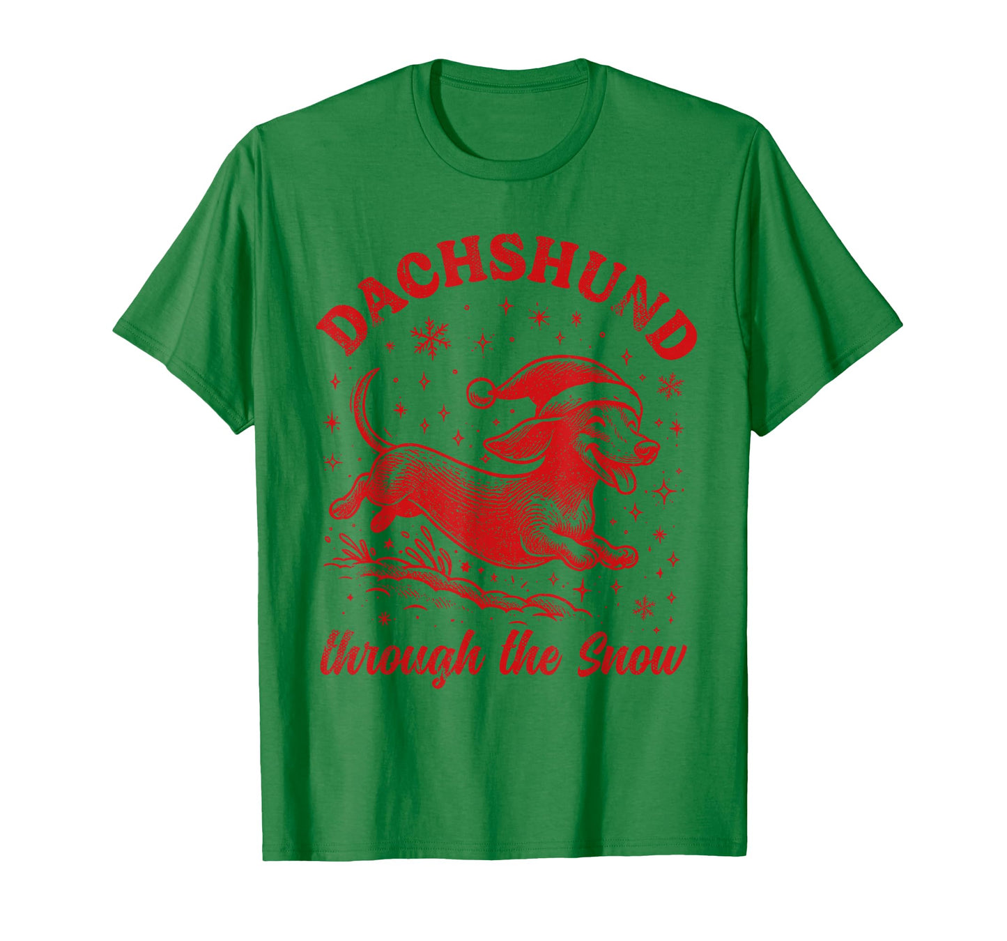 Funny Dachshund Christmas Wiener Dog Cute Doxie Lover X-Mas T-Shirt