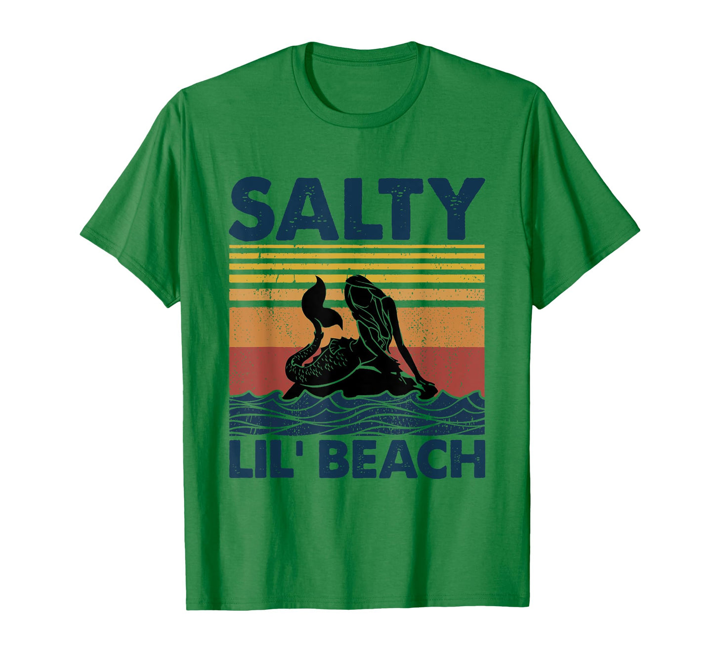 Mermaid Salty Lil' Beach Vintage Funny T-Shirt