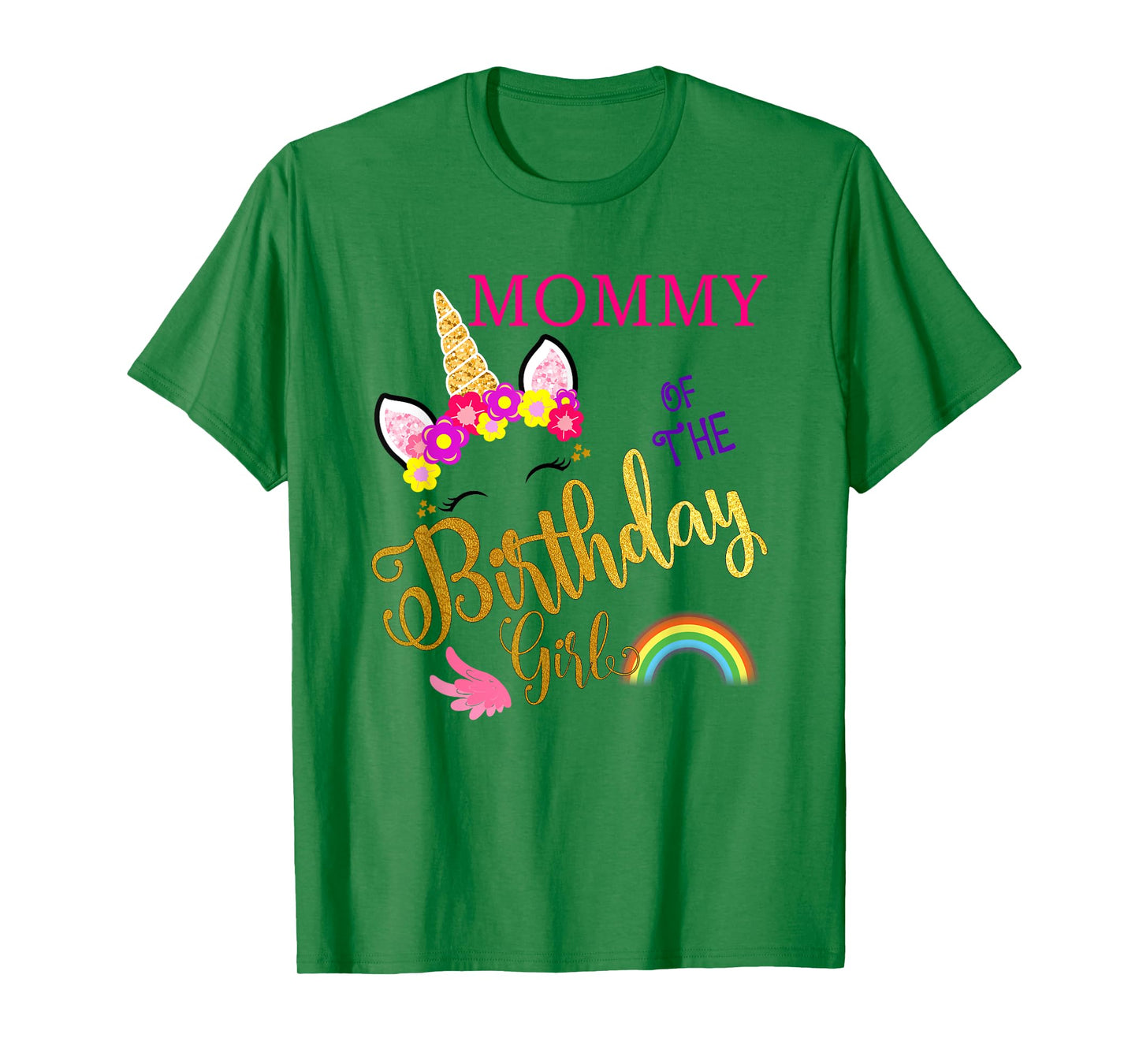 Mommy of The Birthday for Girl Mom Unicorn First Birthday T-Shirt