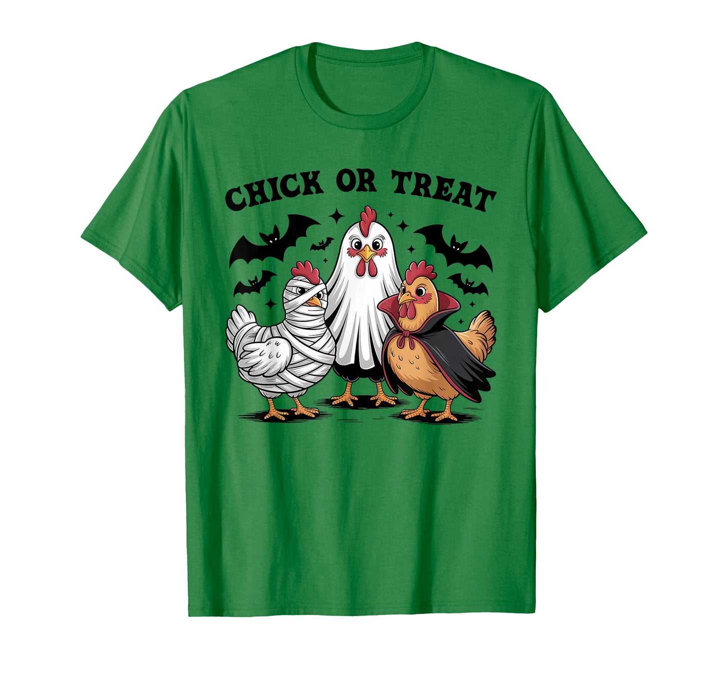 Chick Or Treat Halloween Witch Spooky Season Chicken Women T-Shirt