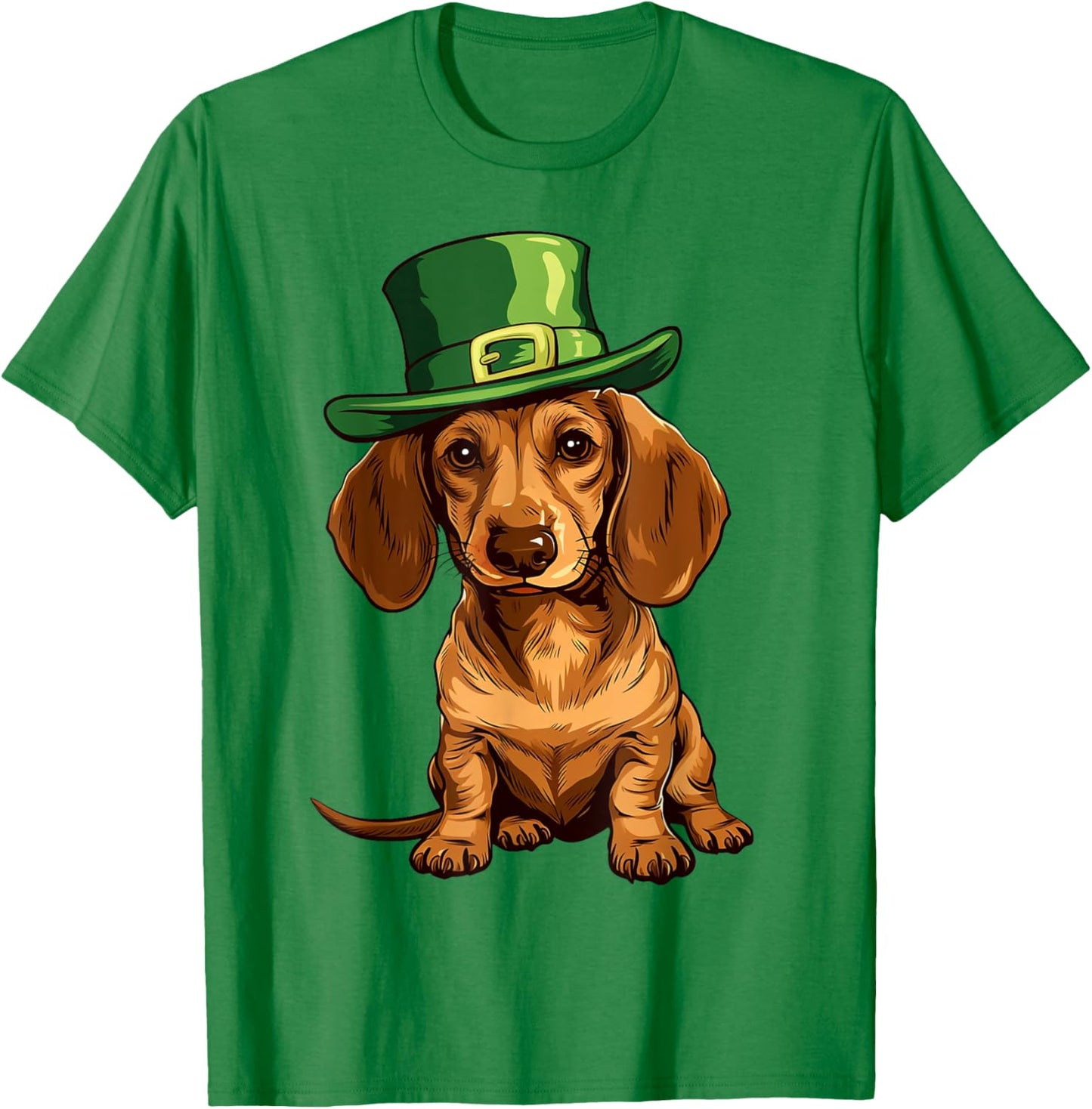 Saint Patricks Day Dachshund Dog Shamrock Hat Gifts Women T-Shirt