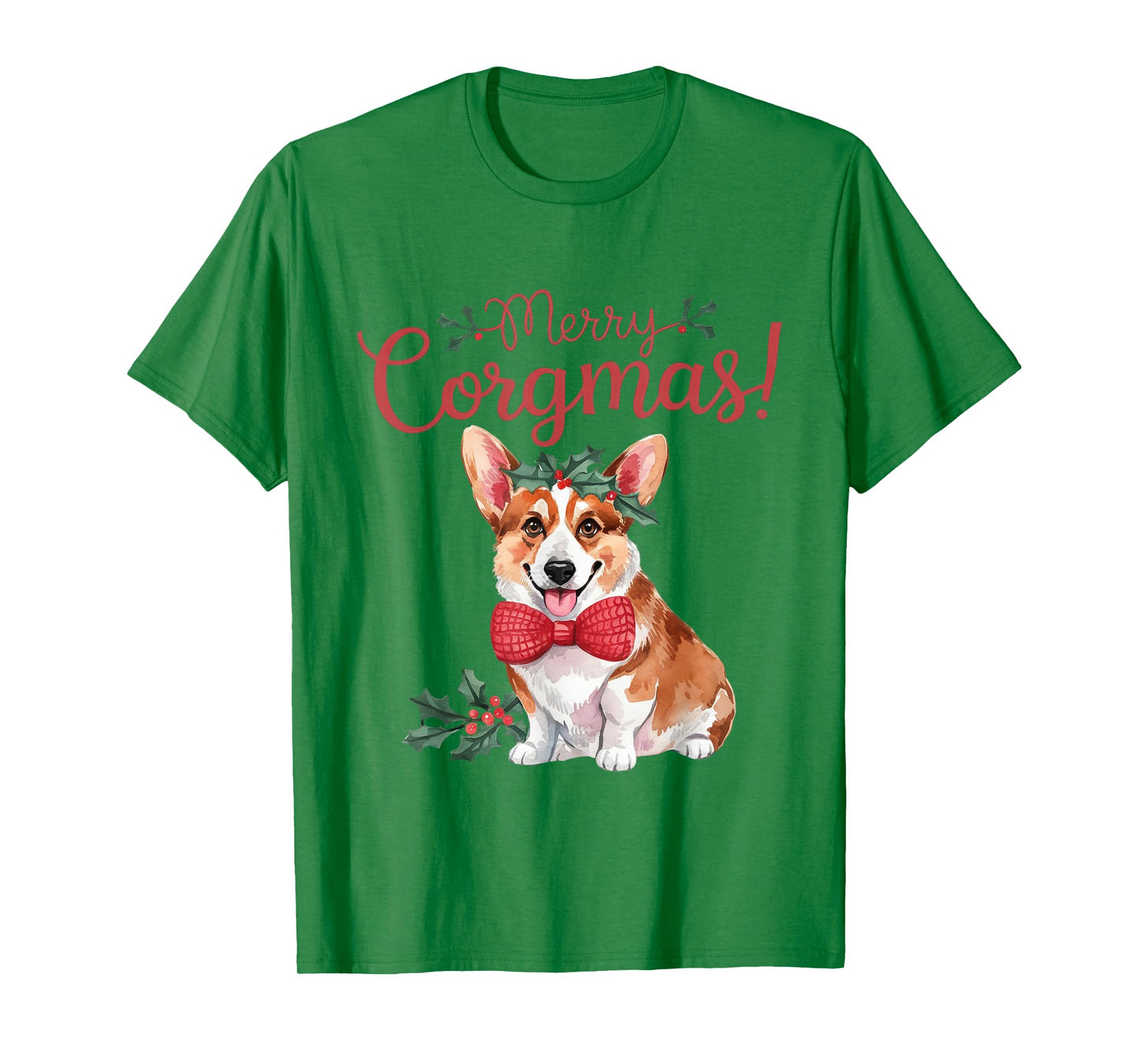 Christmas Dog Corgi Men Women Kids T-Shirt