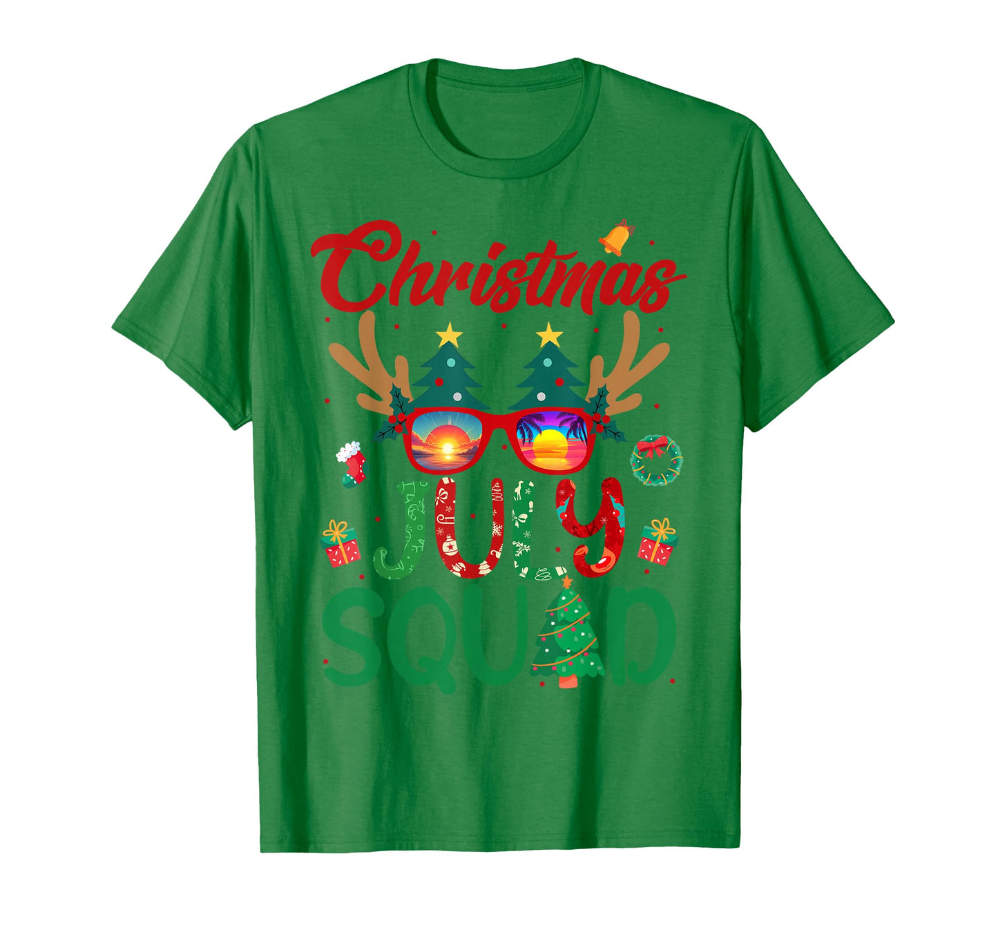 Christmas In July Squad Funny Summer Xmas Men Women Kids T-Shirt
