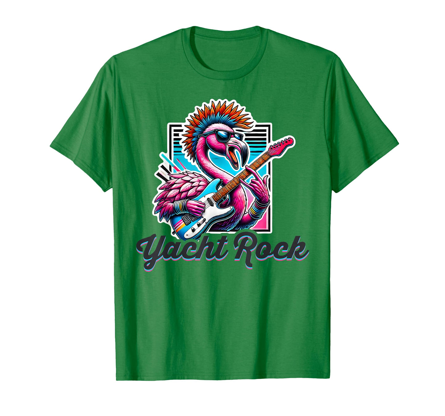 Yacht Rock Flamingo Retro Style, 70s 80s Soft Rock Retro T-Shirt