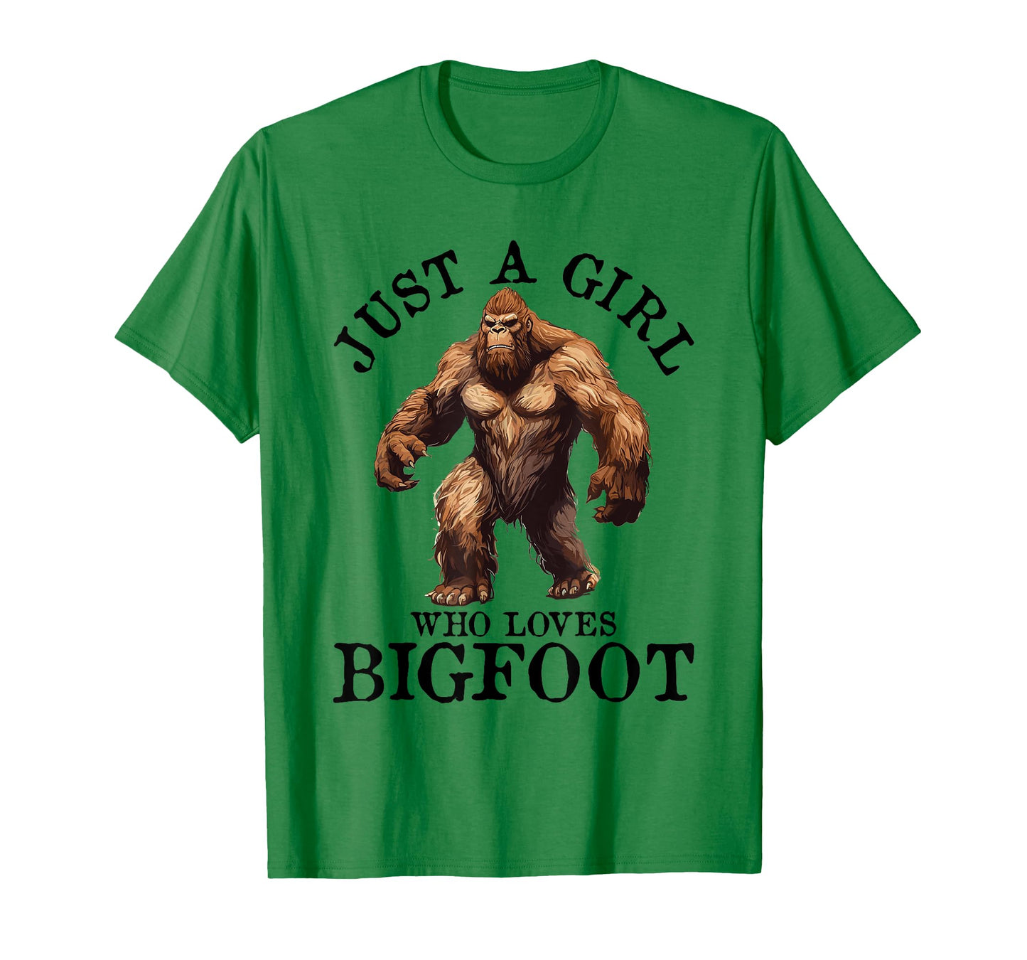 Bigfoot Just A Girl Who Loves Sasquatch Funny Retro Vintage T-Shirt