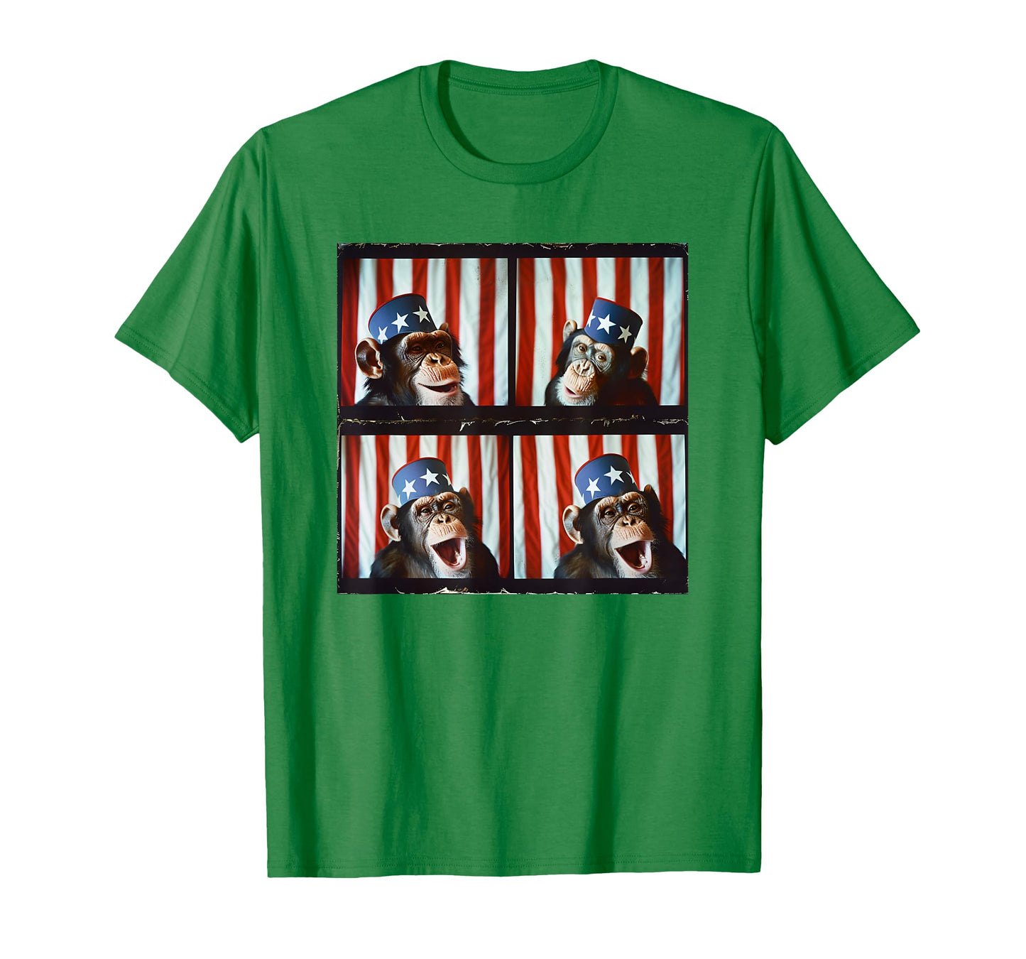 Monkey Patriotic Animal American Flag 4th Of July Monkey T-Shirt for Women Kids Men