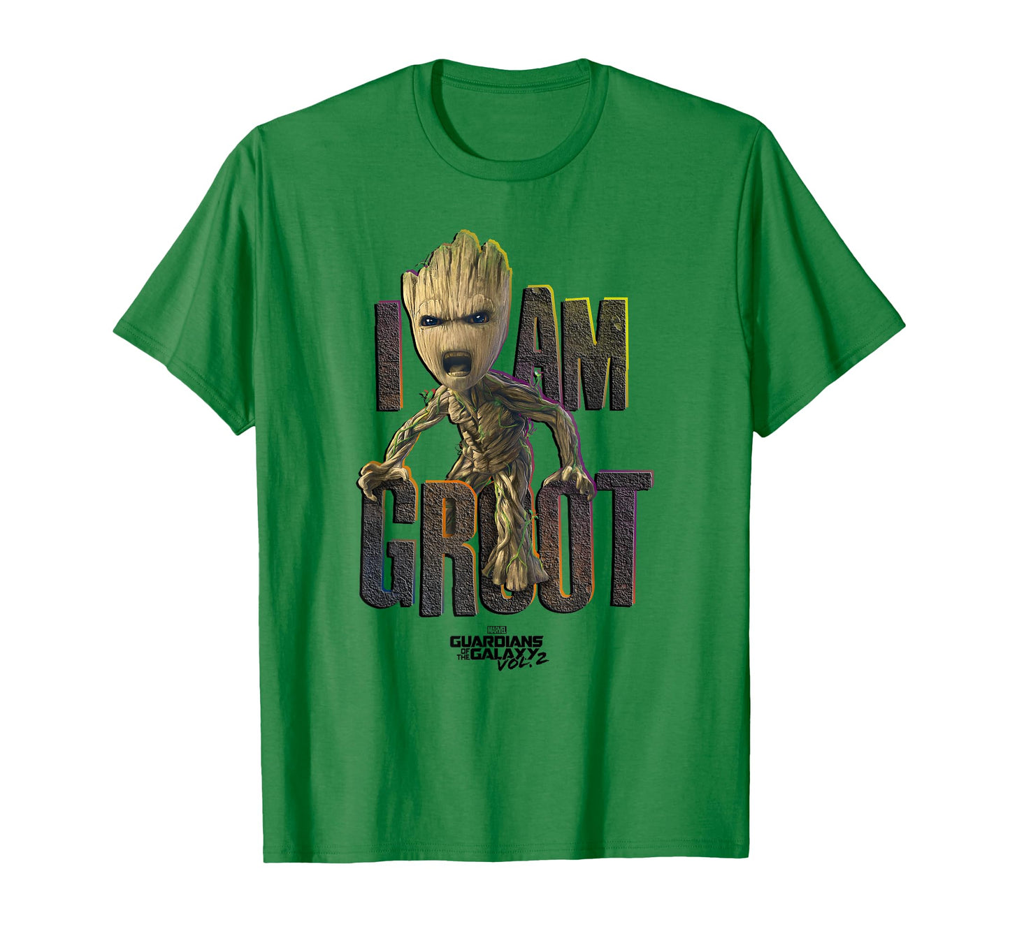 Marvel Guardians Vol.2 I AM GROOT Cute Angry T-Shirt C1 T-Shirt