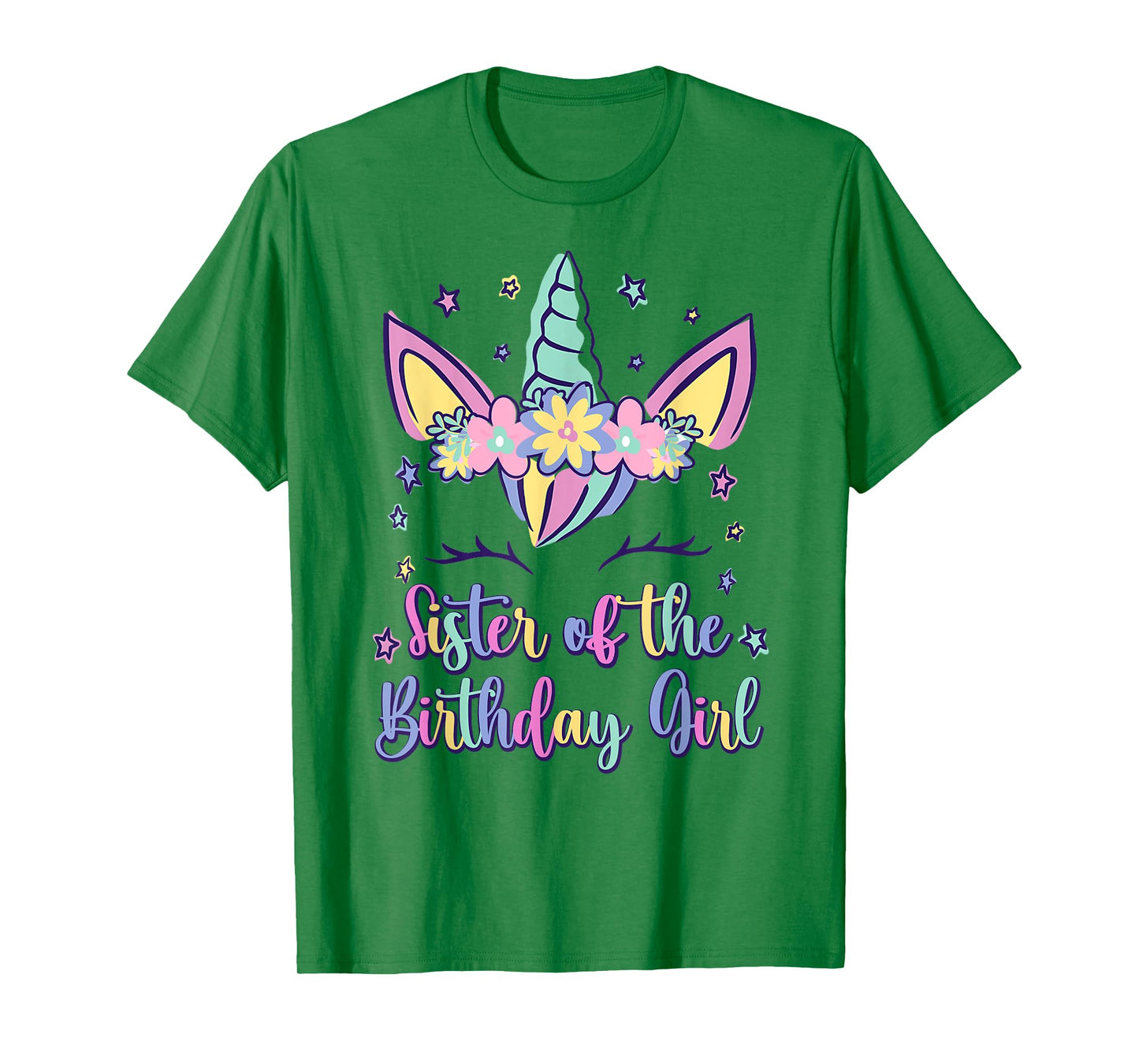 Sister Of The Birthday Girl Sis Unicorn Princess Bday Party T-Shirt