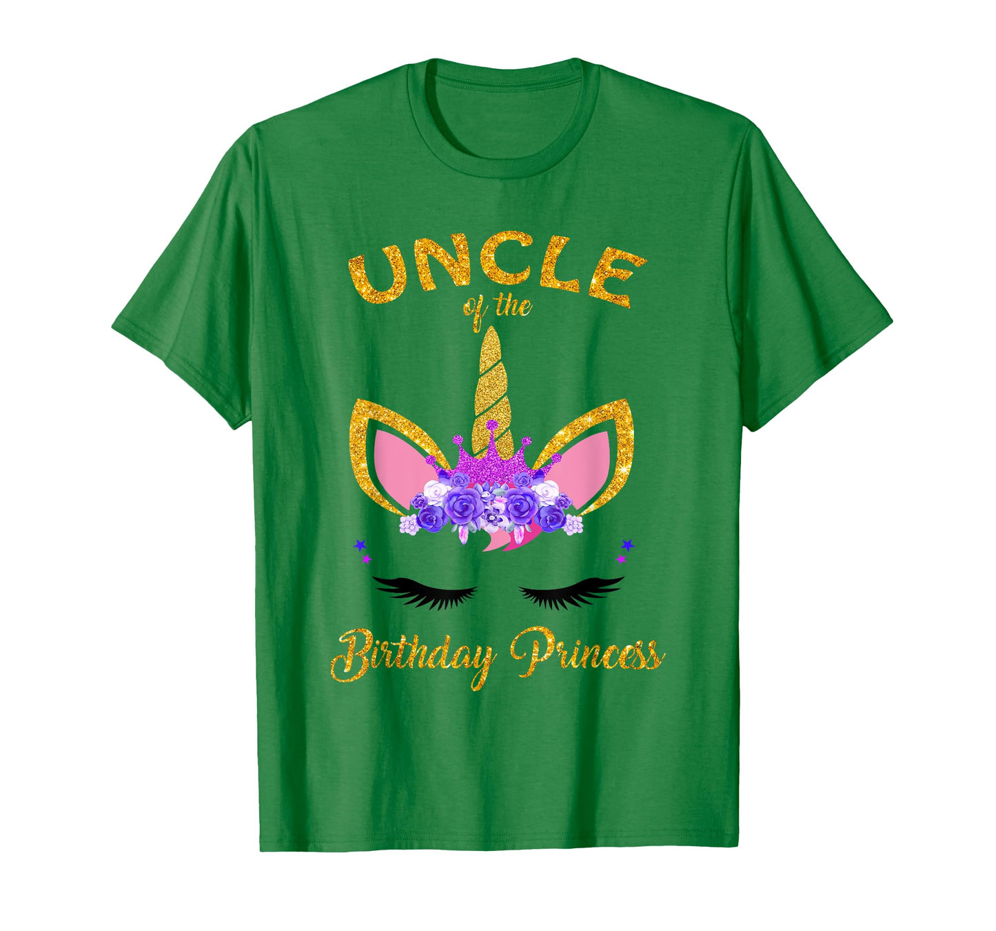 Uncle Of The Unicorn Birthday Princess Birthday Girl Party T-Shirt