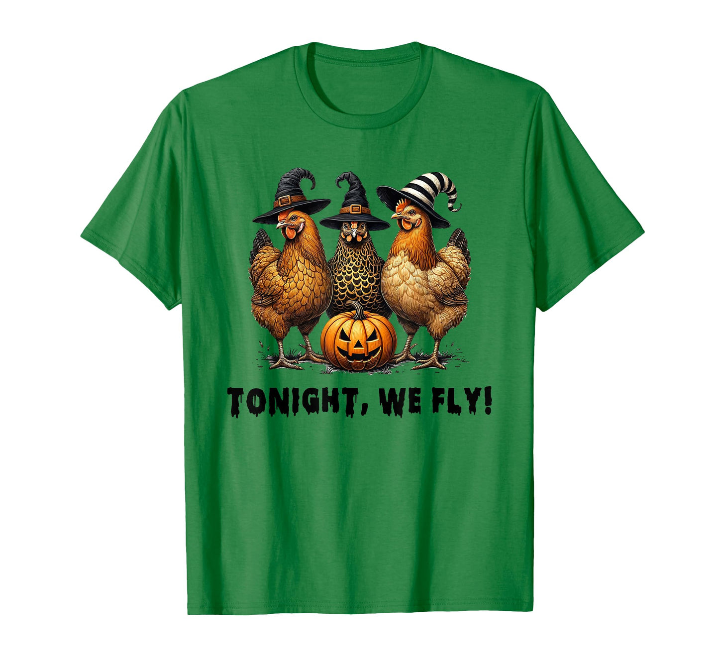 Tonight We Fly Funny Chicken Halloween Costume Spooky Season T-Shirt