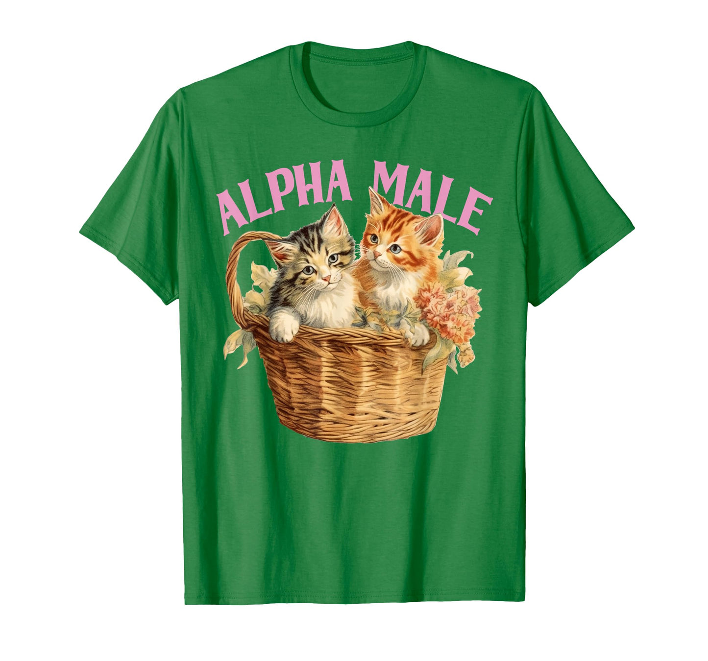 Alpha Cat Male Ironic Funny Kitten Weird Y2K Humor Kittens T-Shirt