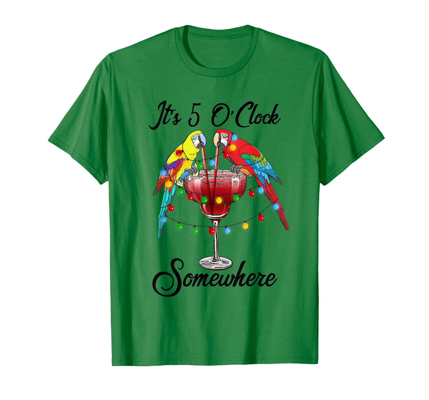 Parrots Drinking Margarita It's 5 O'clock Somewhere T-Shirt