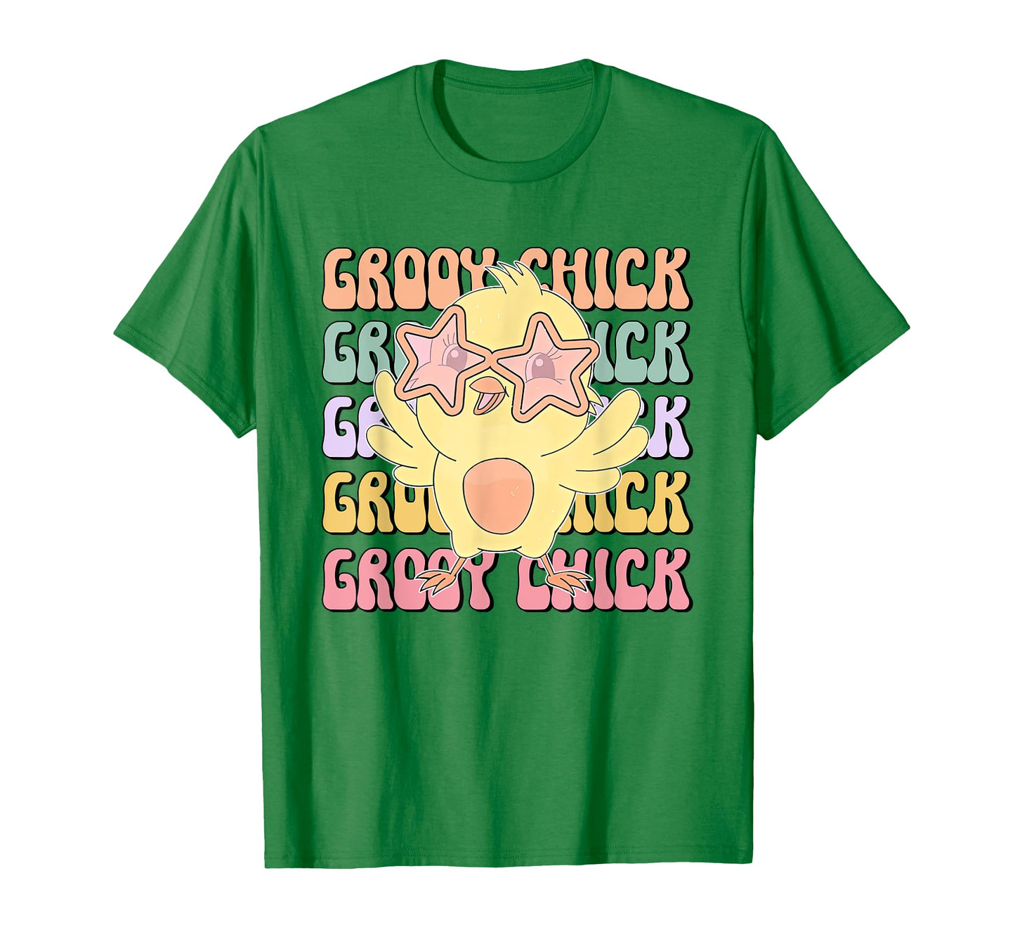 One Groovy Chick Retro Chick Costume Glasses Cute Easter Day T-Shirt