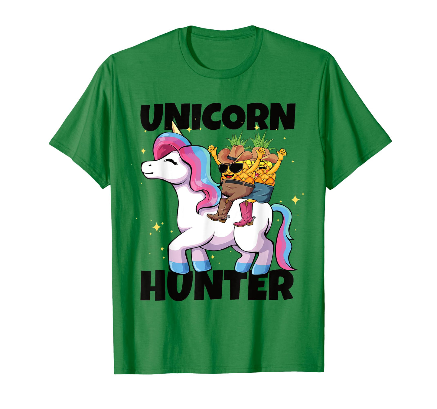Upside Down Pineapple Swinger Unicorn Hunter T-Shirt