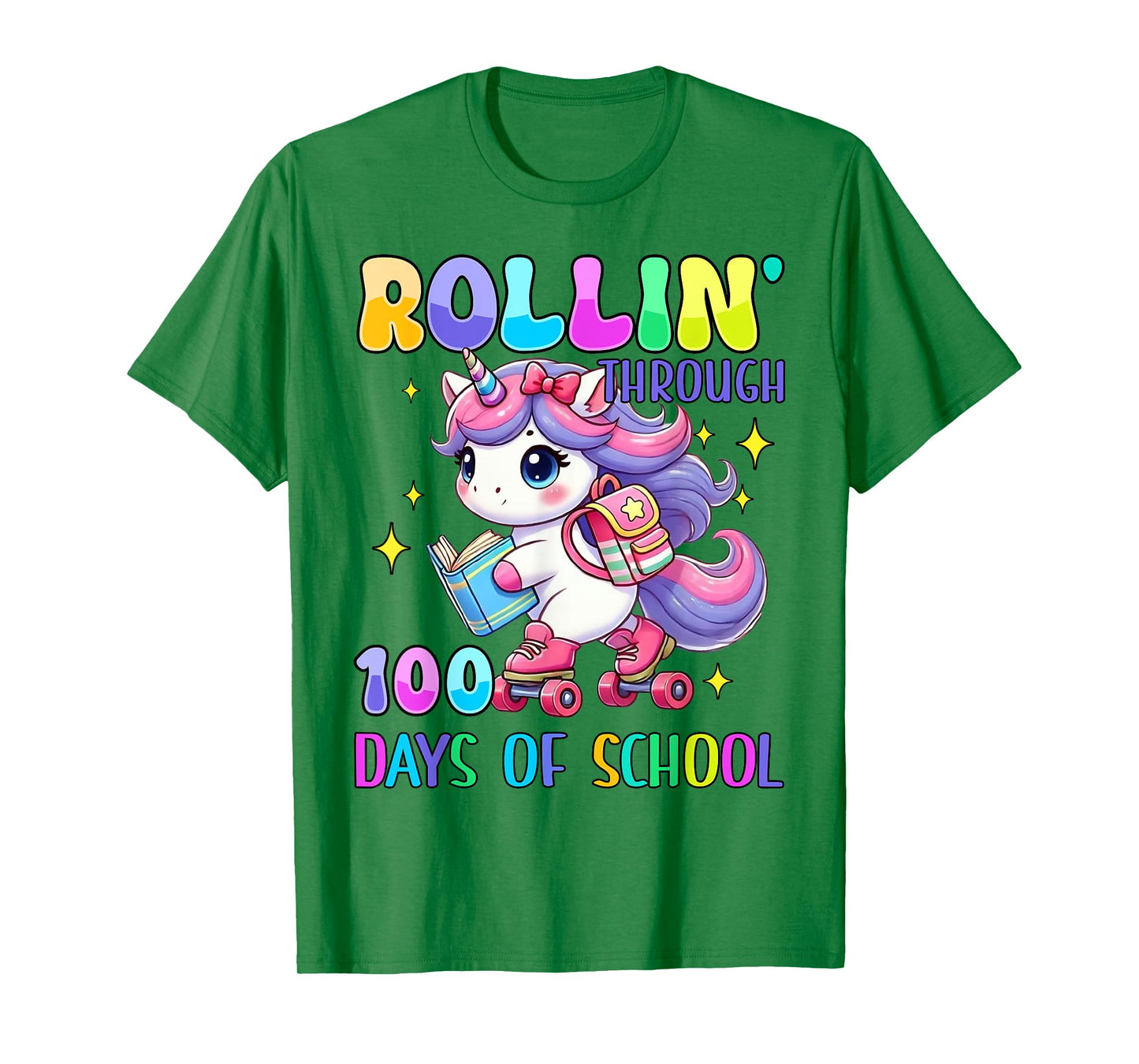 100 Days of School Costume for Unicorn Lovers Unicorn Shirt 100 Days Smarter T-Shirt Pink Small