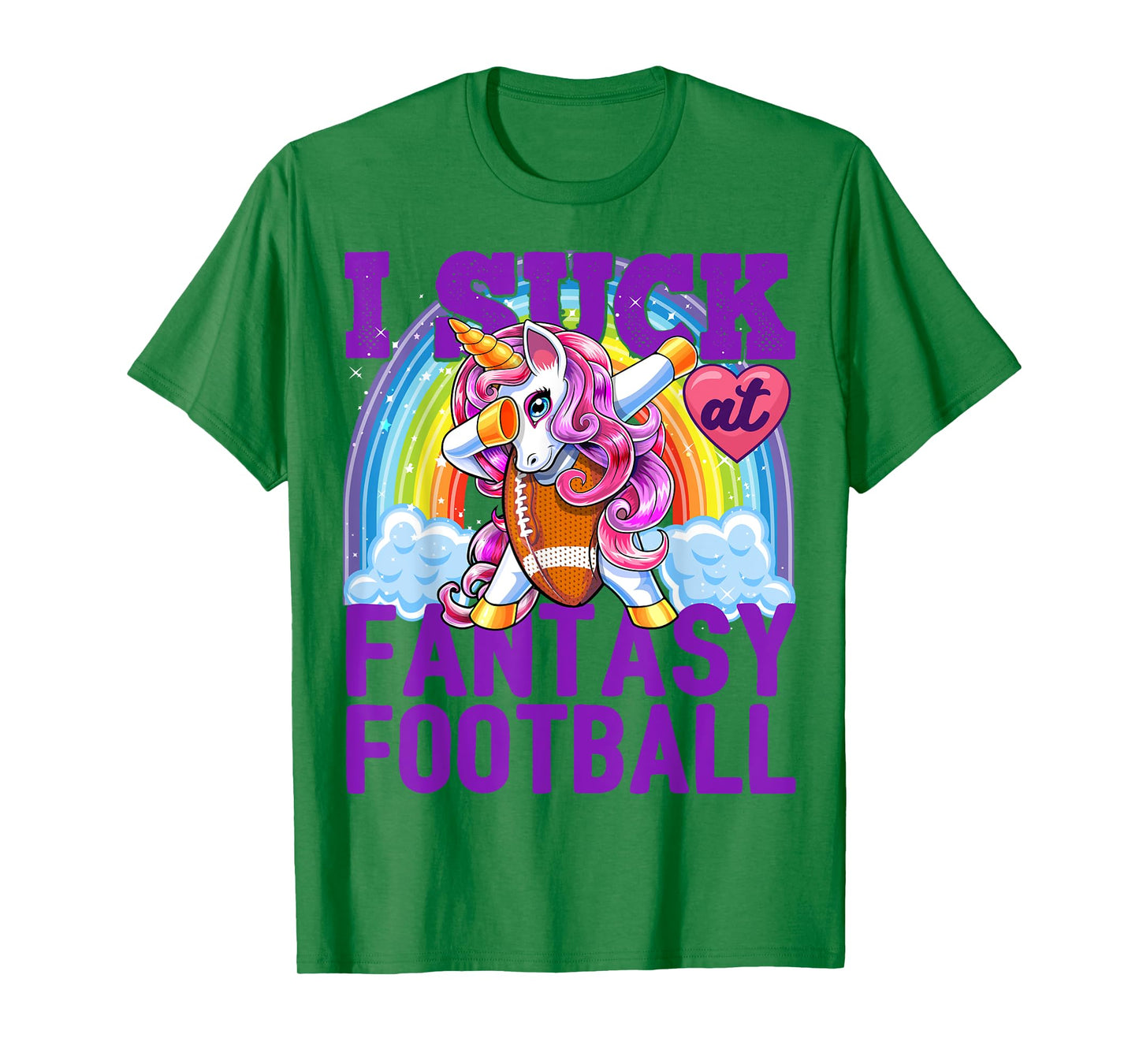 I Suck at Fantasy Football Dabbing Unicorn Loser Shirt Men