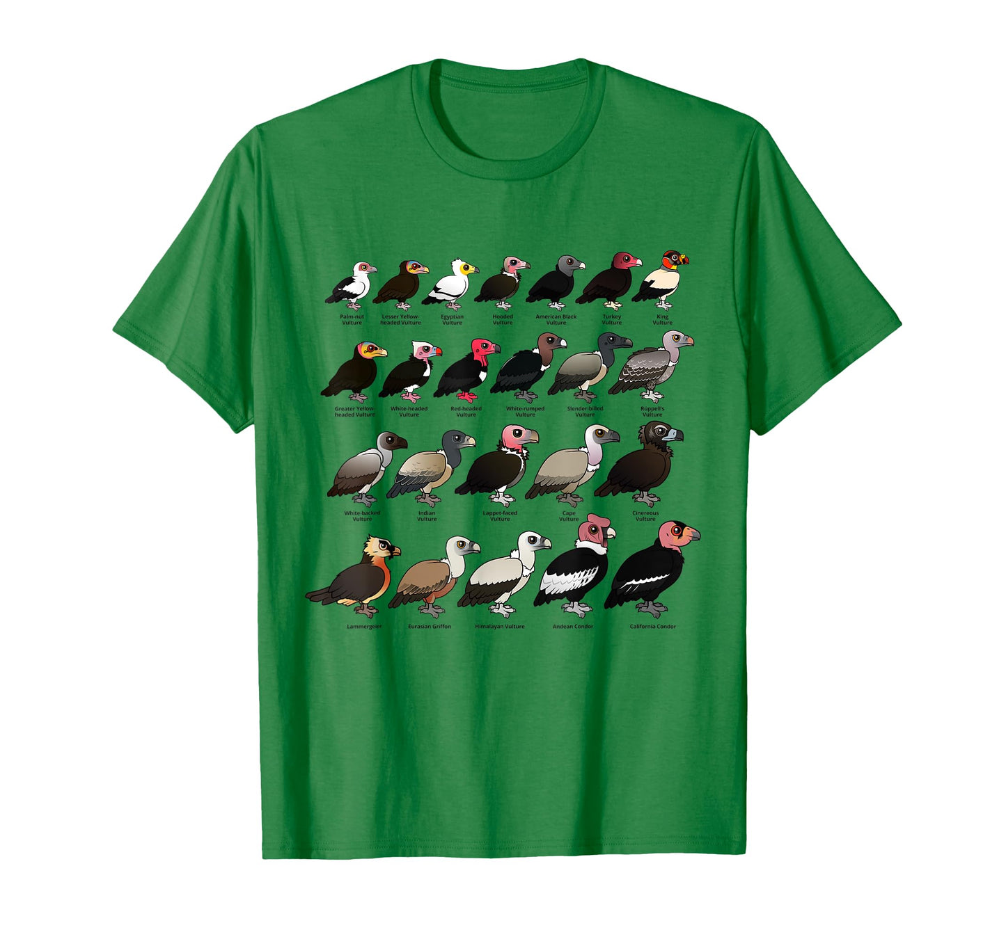 Every Vulture Cute Cartoon Bird T-Shirt | World Vultures