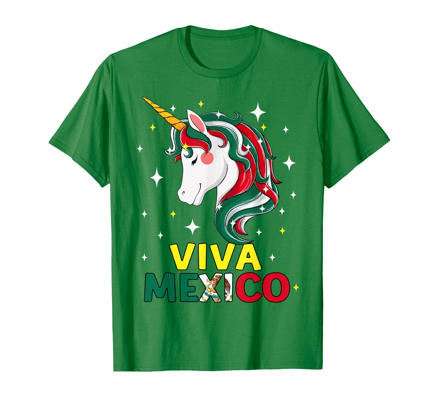 Viva Mexico Shirt Girl Mexican Flag Unicorn Independence Day T-Shirt