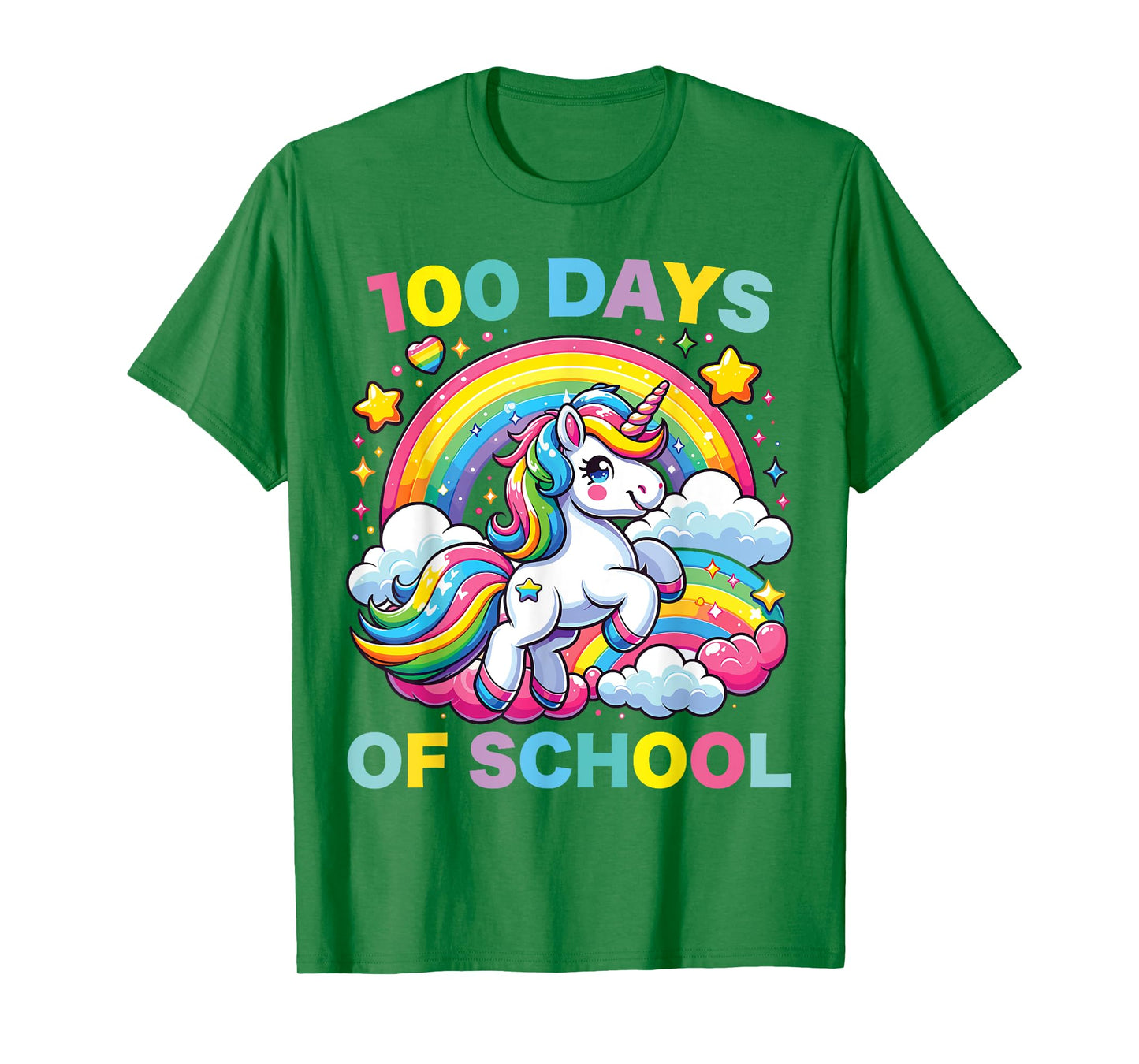 100 Days of School Unicorn Girls Teacher 100th Day of School T-Shirt