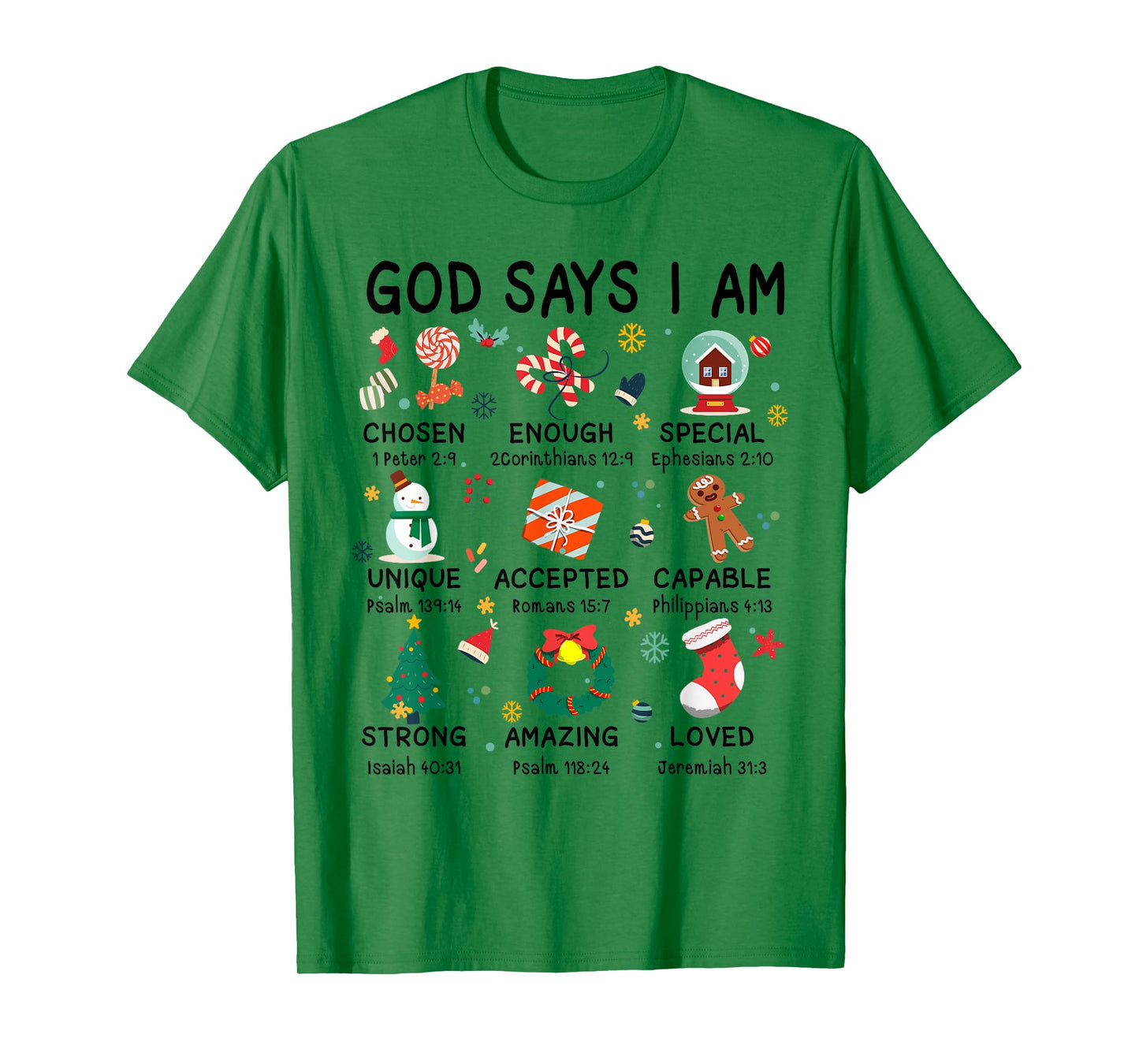 God Says I Am Cute Christmas Xmas Christian Boys Girls T-Shirt