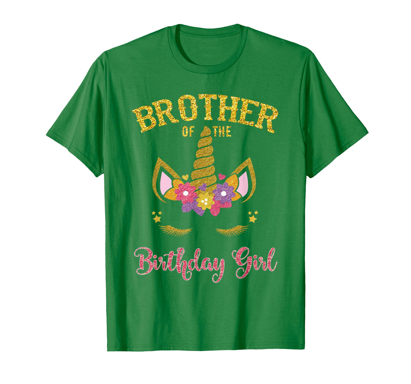 Brother Of The Birthday Girl Unicorn Family Matching T-Shirt