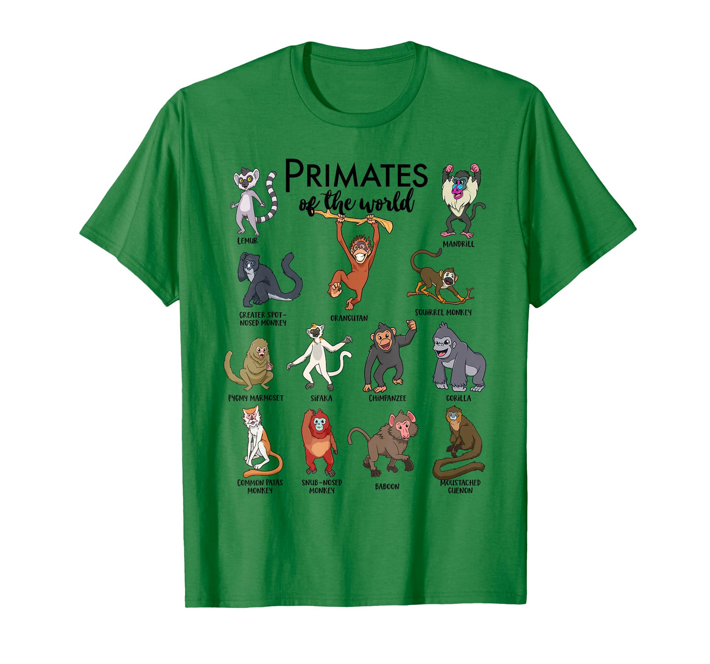 Different monkeys - types of primates T-Shirt