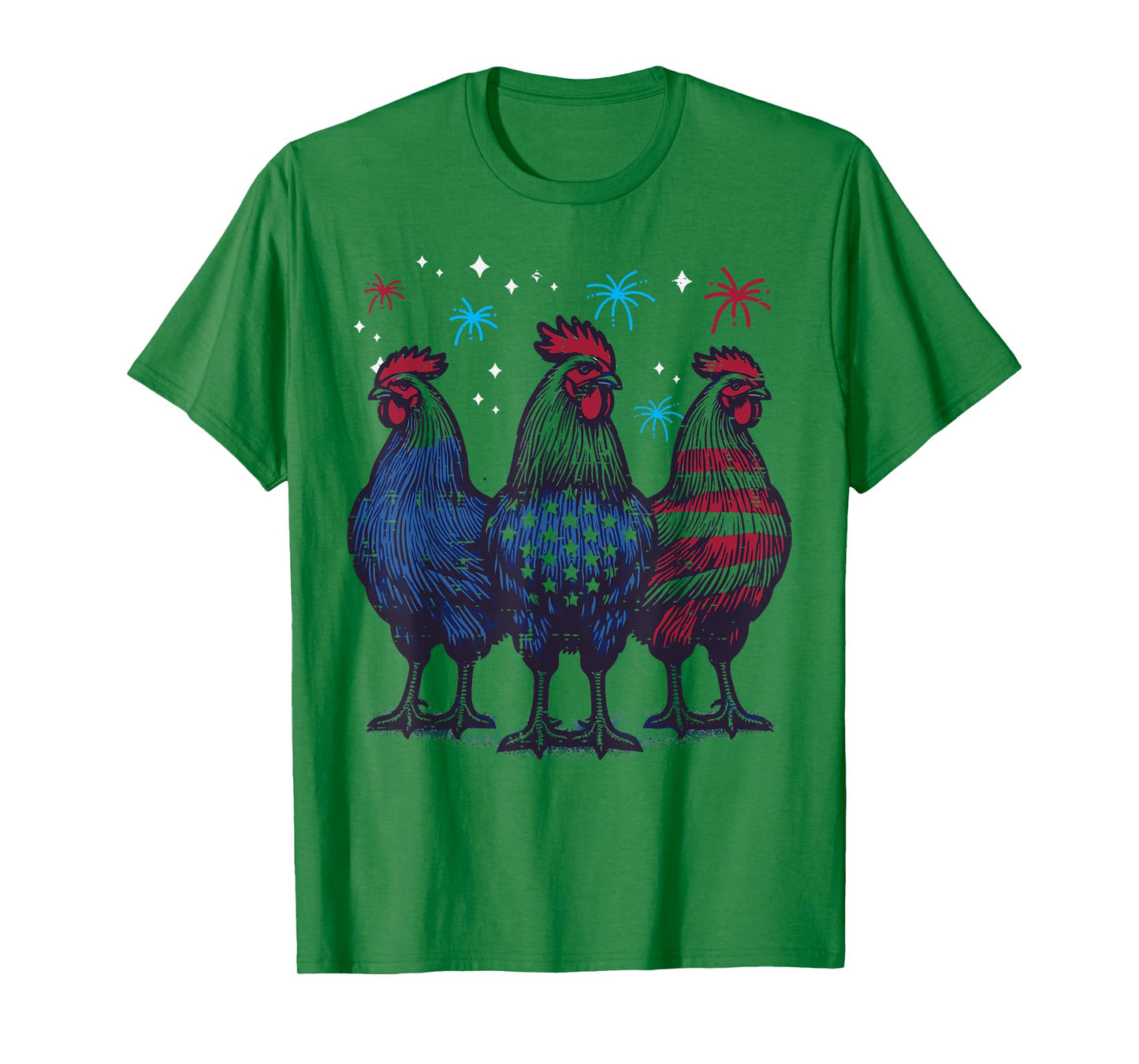 4th Of July Chickens Independence Patriot Men Women Kids T-Shirt