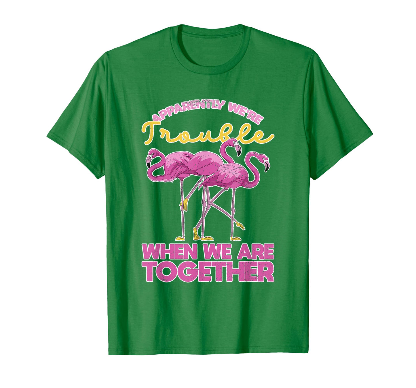 Apparently Were Trouble When We Are Together Funny Flamingo T-Shirt