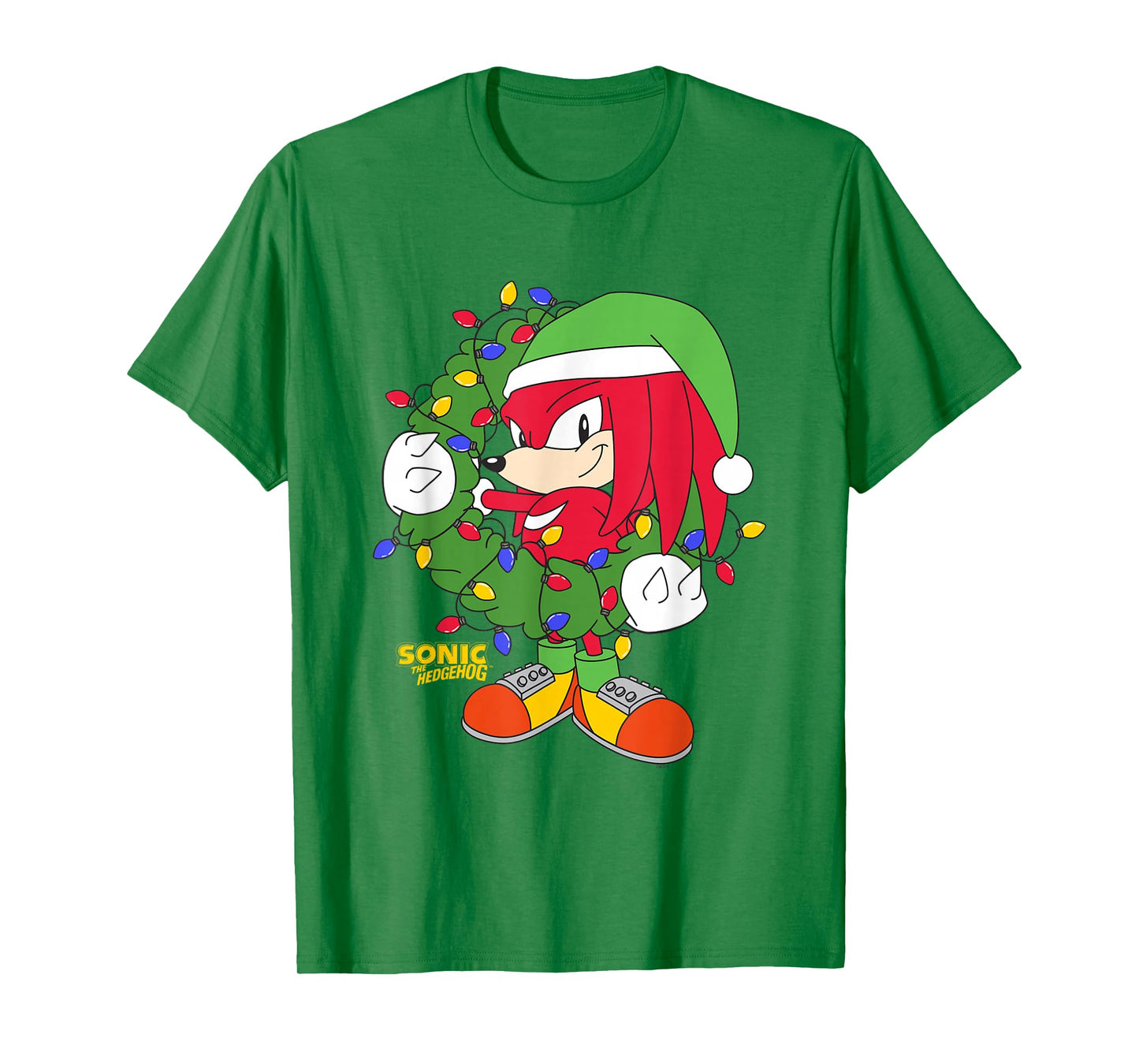 Sonic The Hedgehog Christmas Knuckles X-Mas Wreath T-Shirt