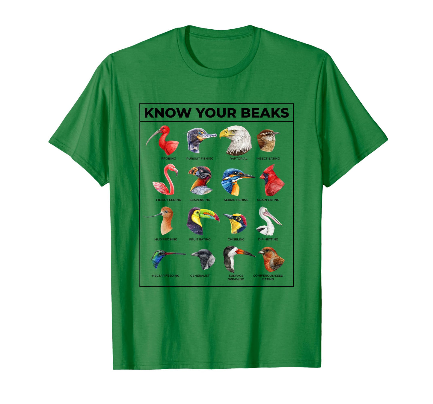 Know Your Beaks Types of Birds Shirt for Ornithologist T-Shirt