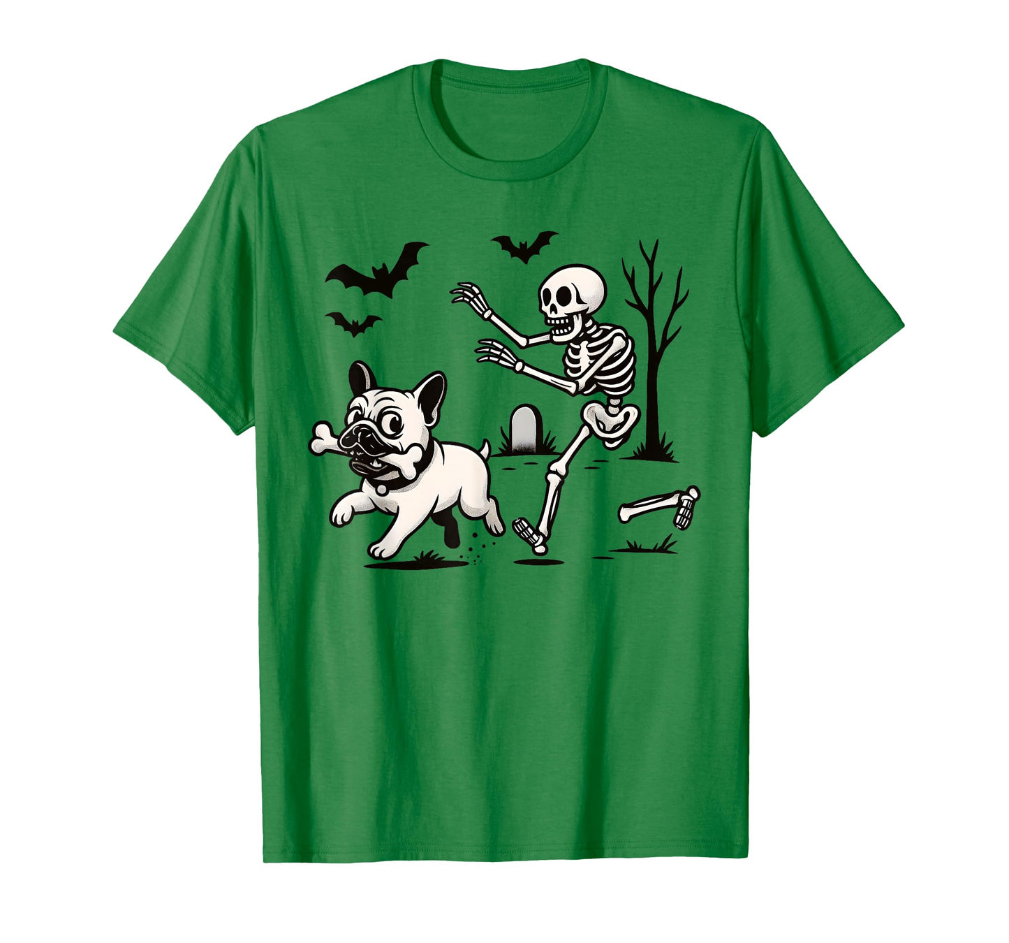 French Bulldog Dog Skeleton Bone Halloween, Bulldog Lovers T-Shirt